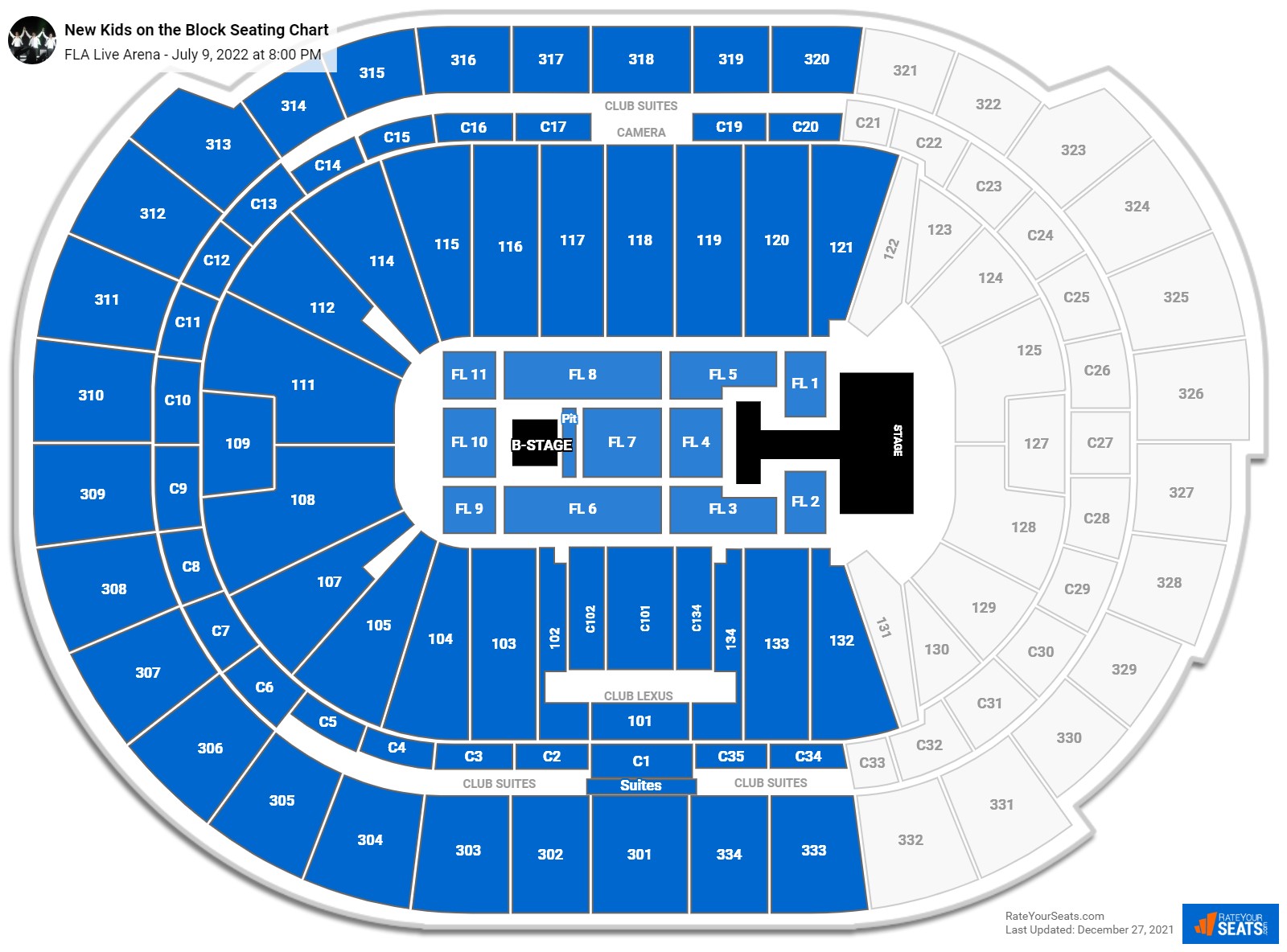 New Kids on the Block seating chart FLA Live Arena