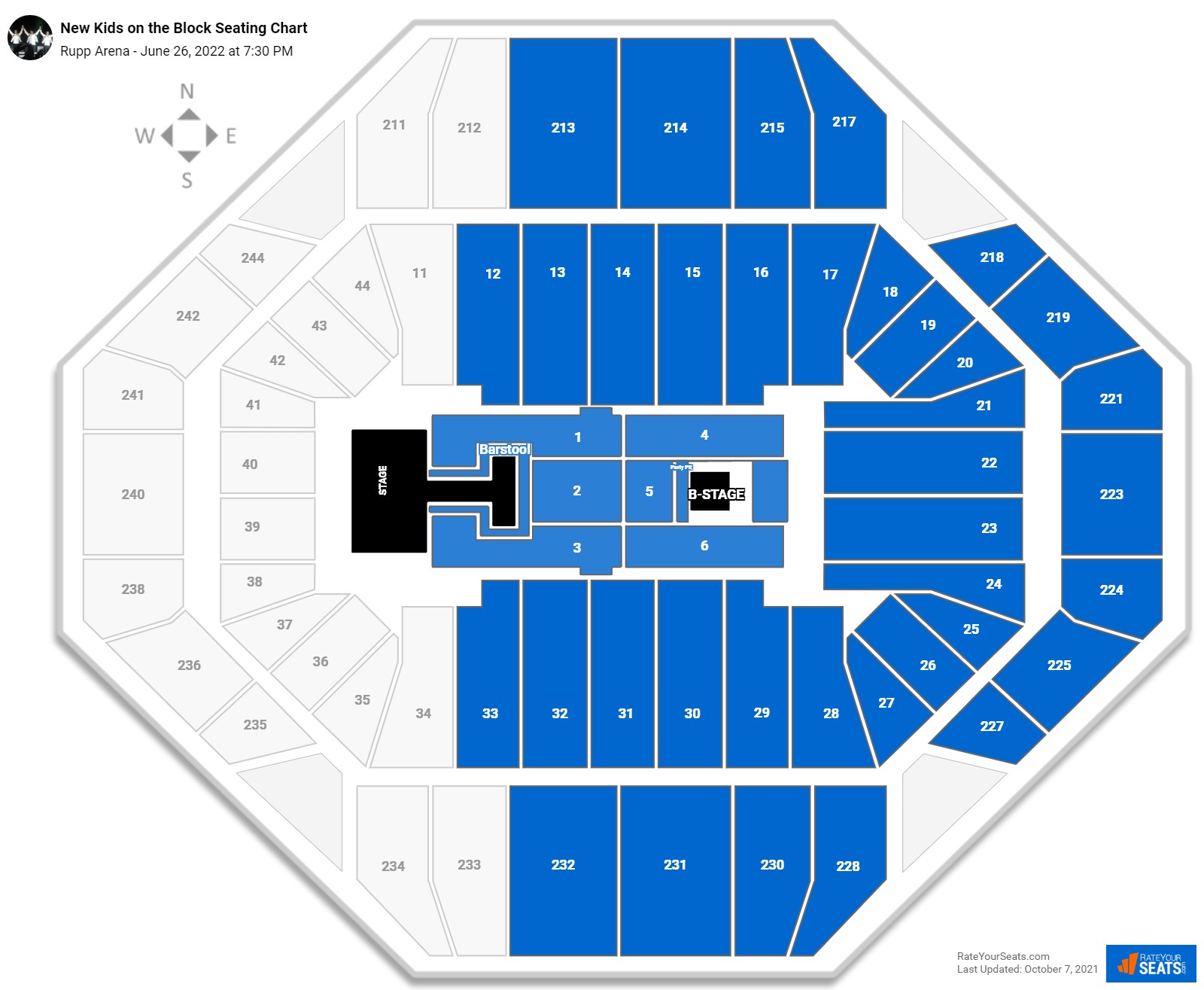 New Kids on the Block seating chart Rupp Arena