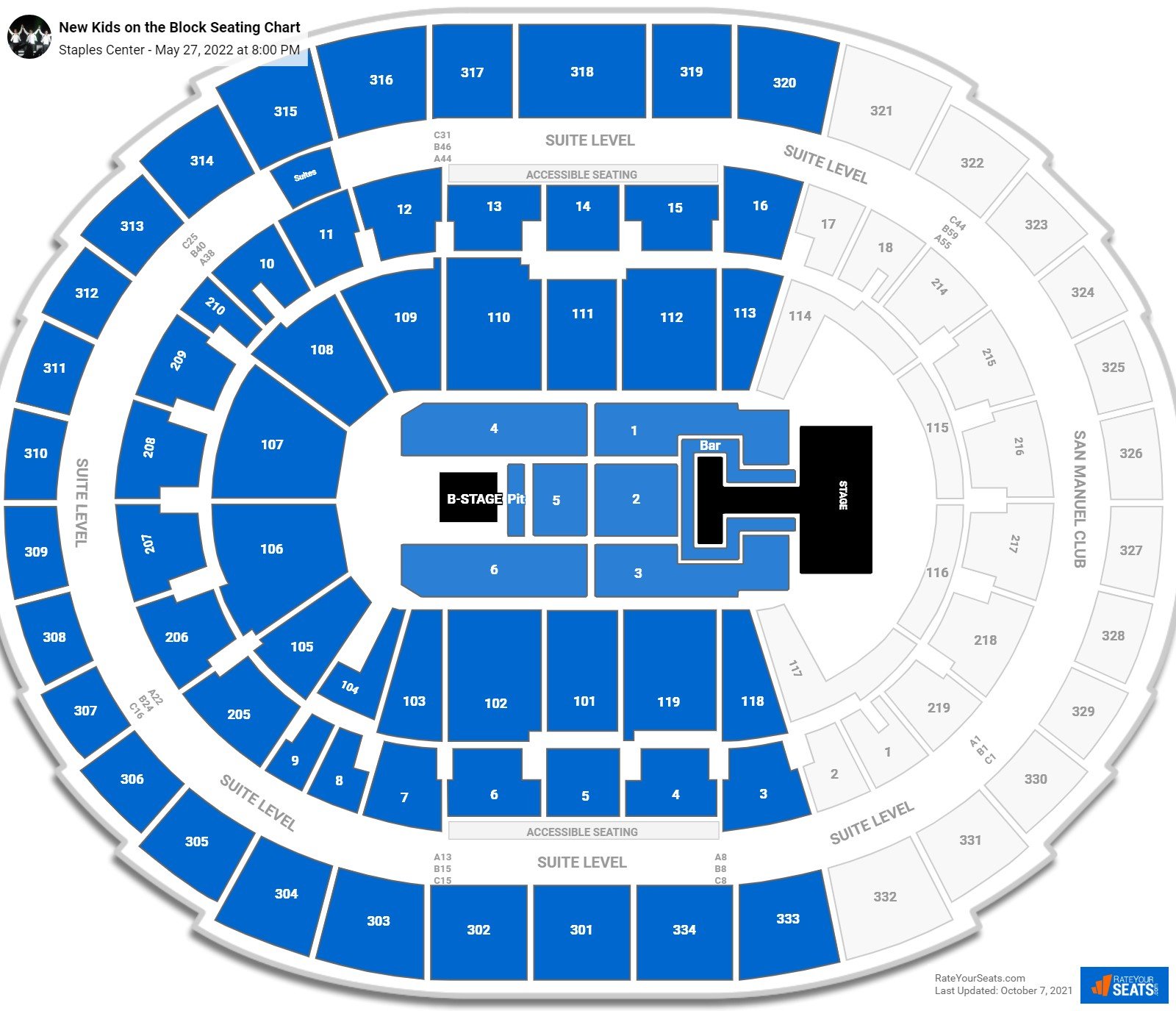 New Kids on the Block seating chart Staples Center