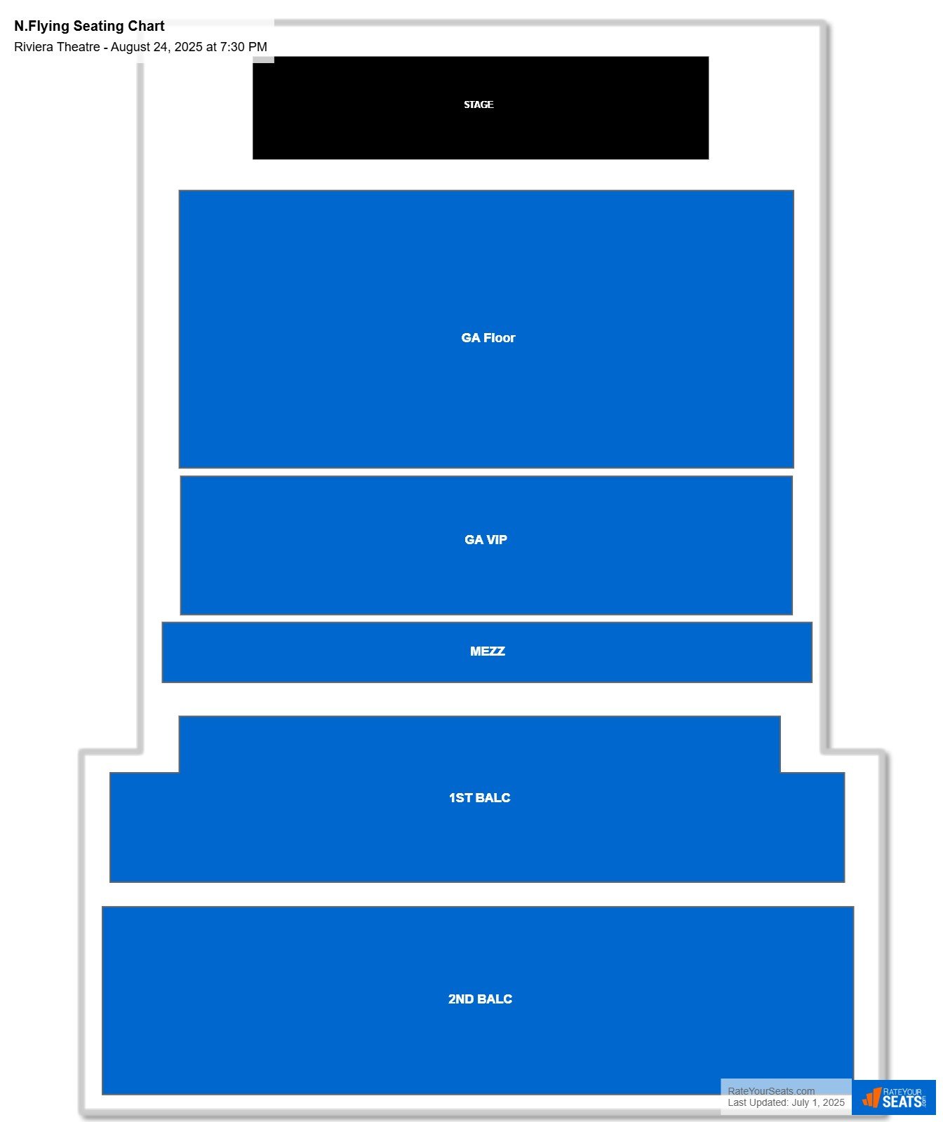 N.Flying seating chart Riviera Theatre