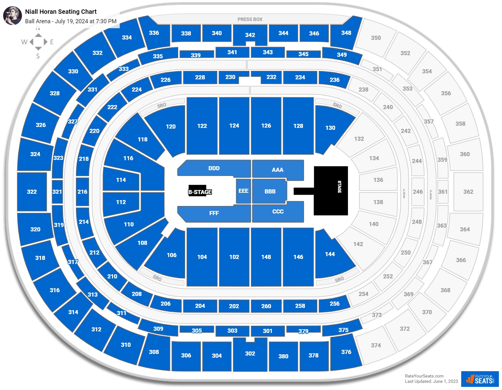 Ball Arena Concert Seating Chart