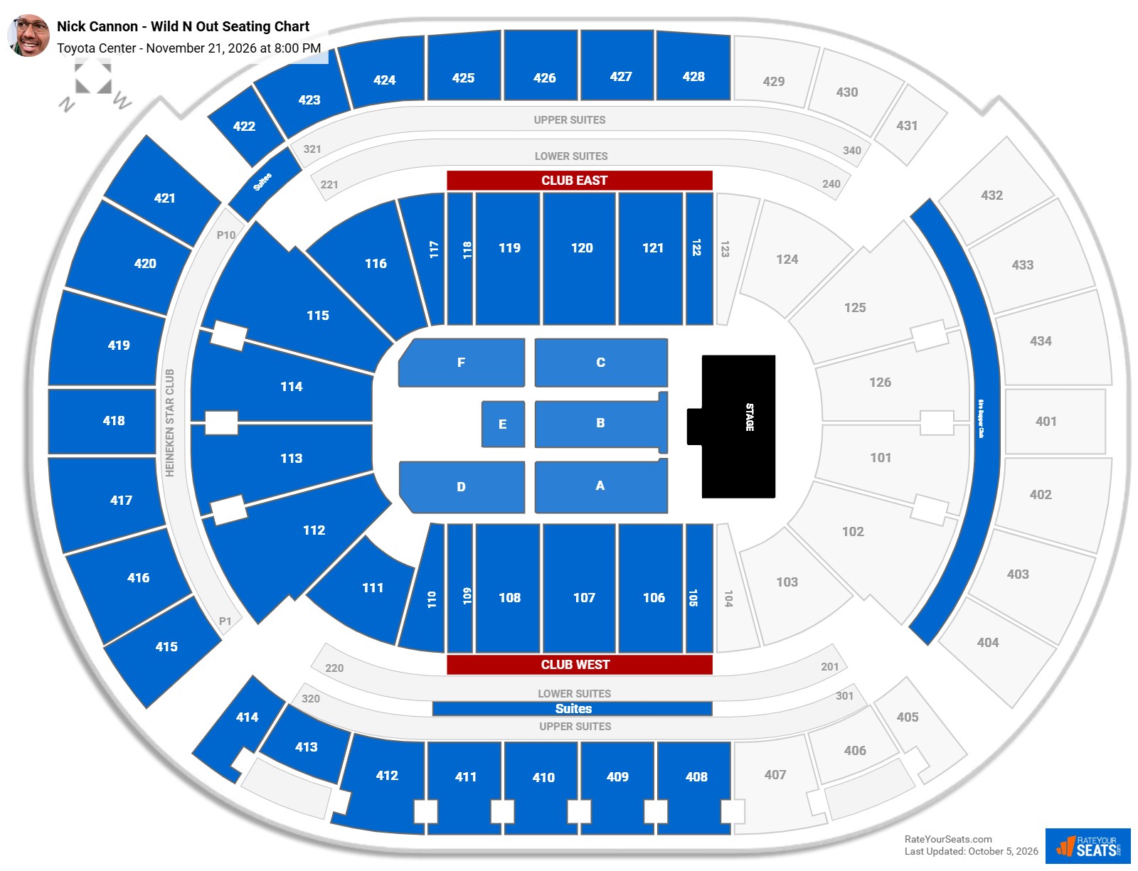 Nick Cannon - Wild N Out Seating Chart at Toyota Center