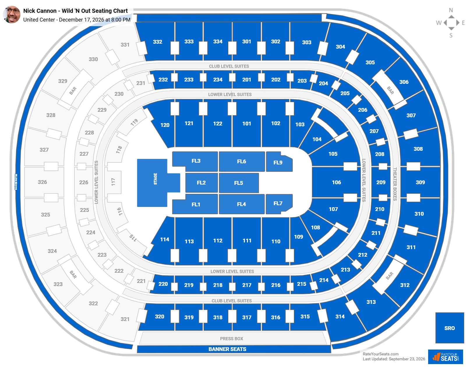 Nick Cannon - Wild N Out Seating Chart at United Center