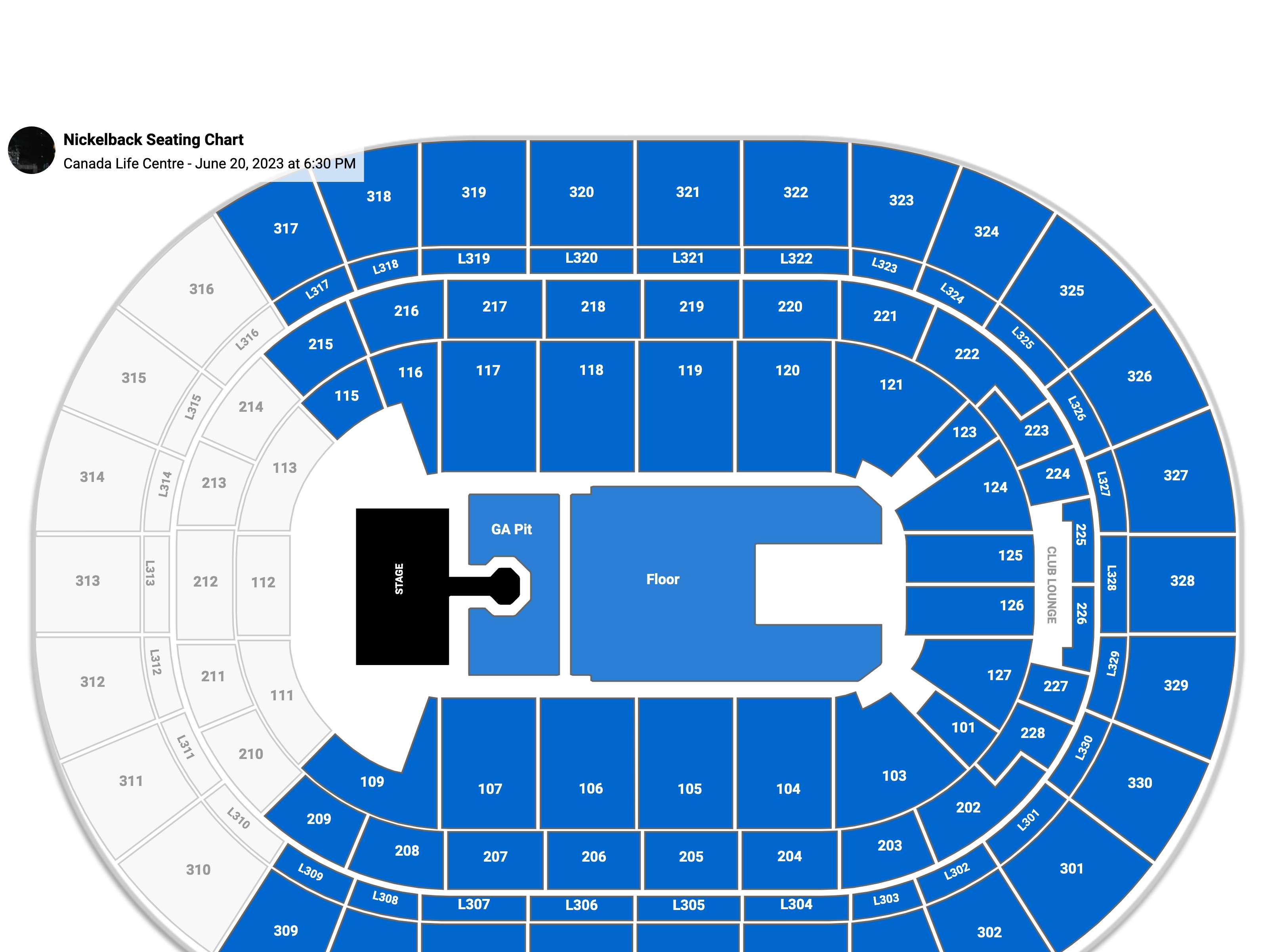 Canada Life Centre Concert Seating Chart