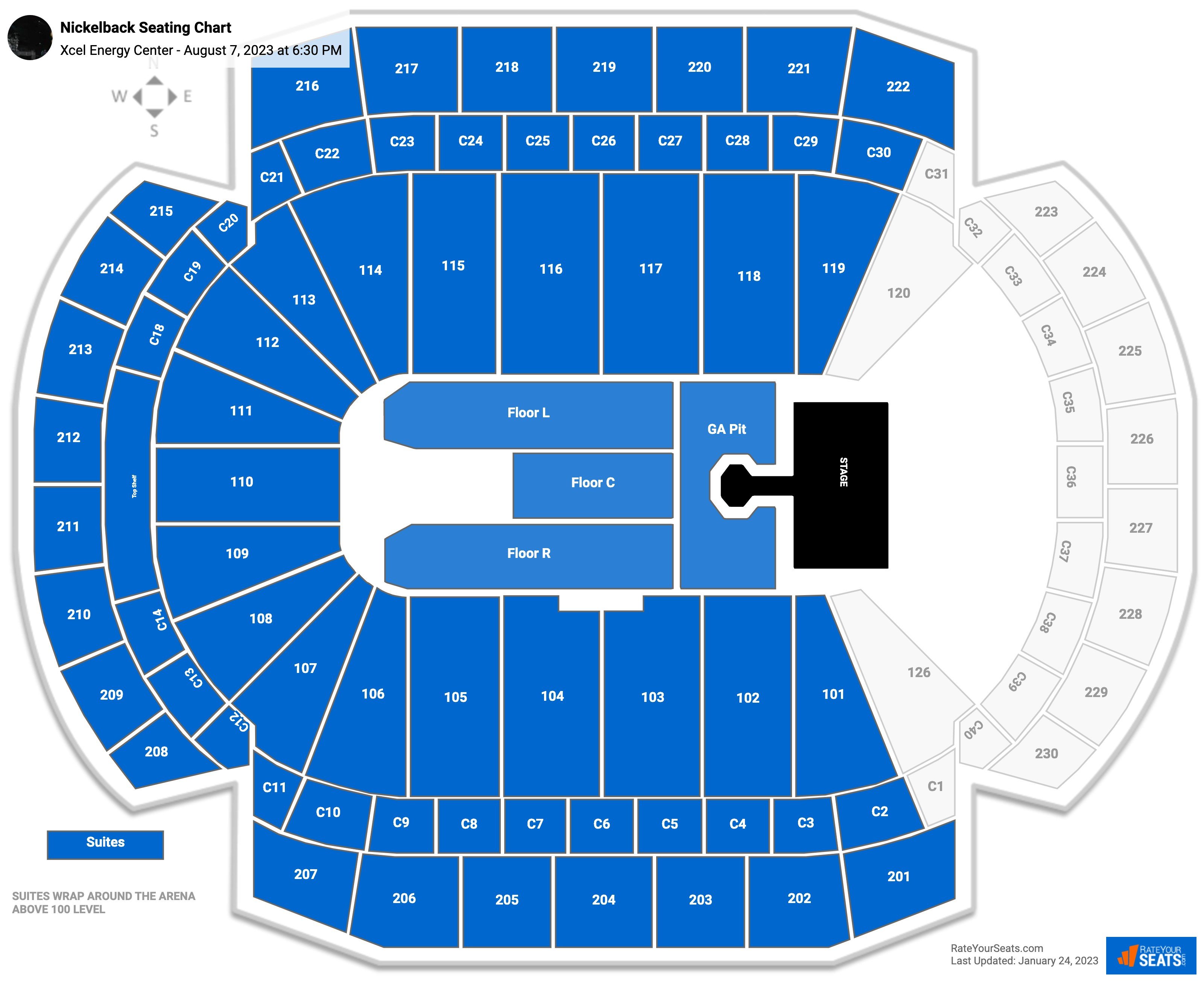 Xcel Energy Center Seating Chart Wild Hockey Matttroy