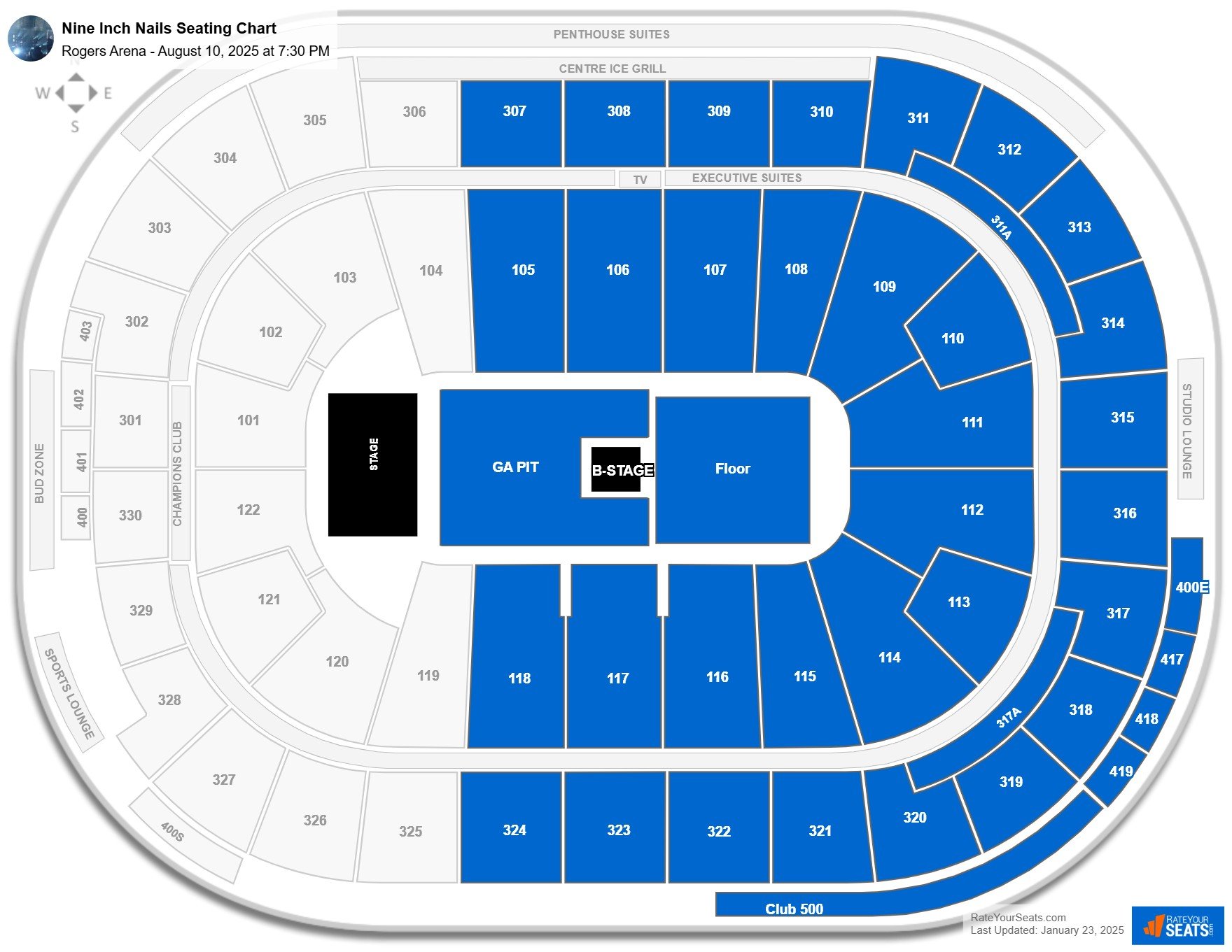 Nine Inch Nails seating chart Rogers Arena