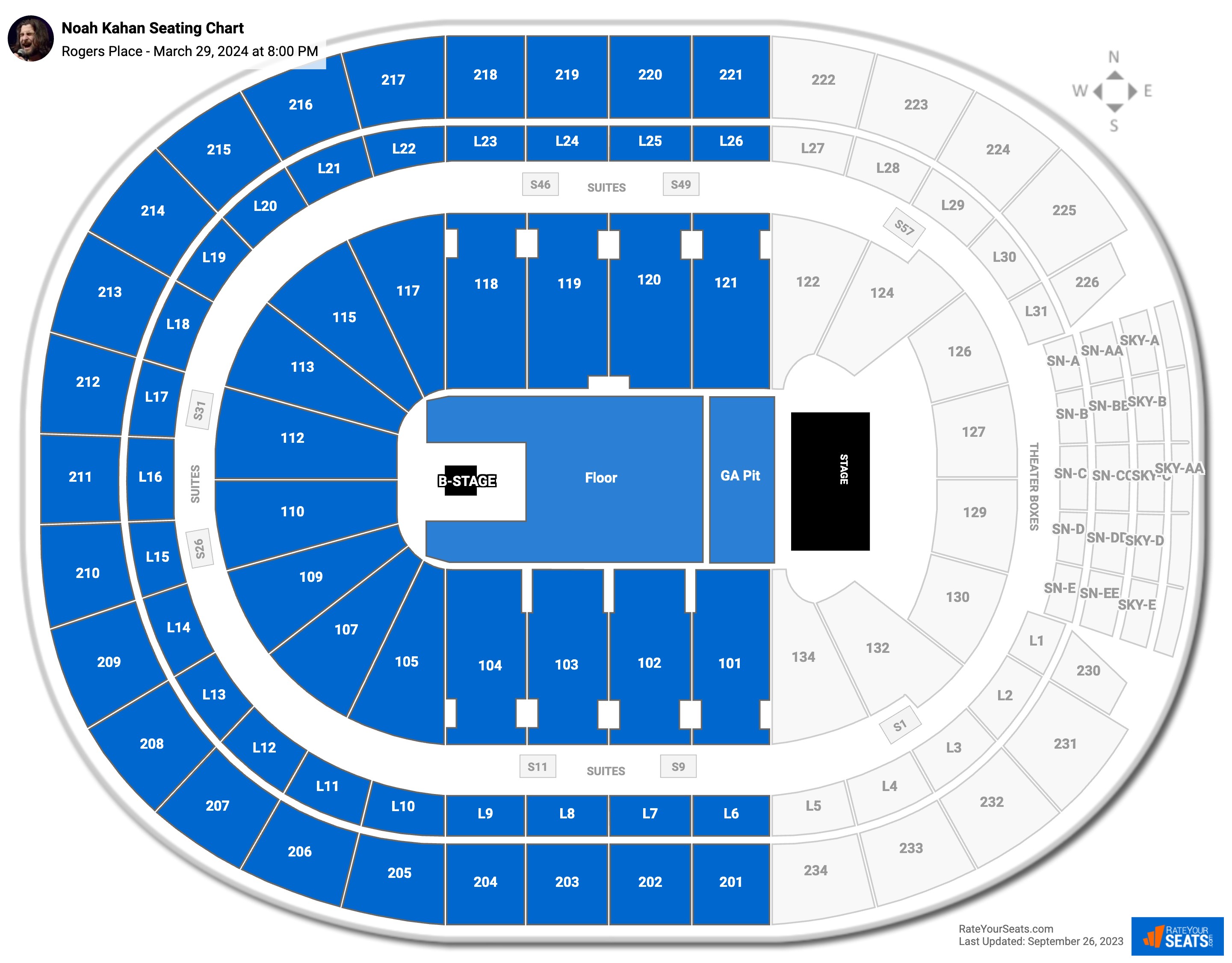 Rogers Place Concert Seating Chart