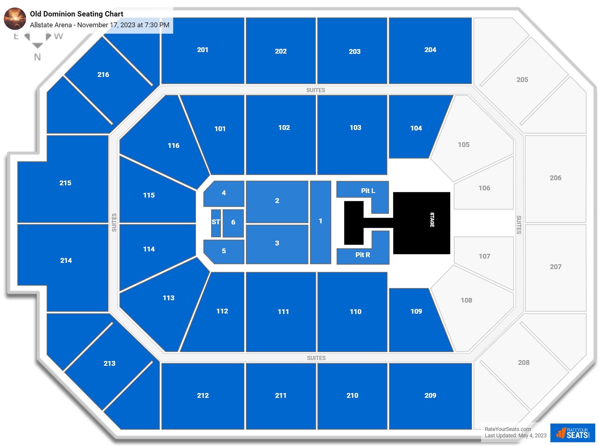 Allstate Arena Concert Seating Chart