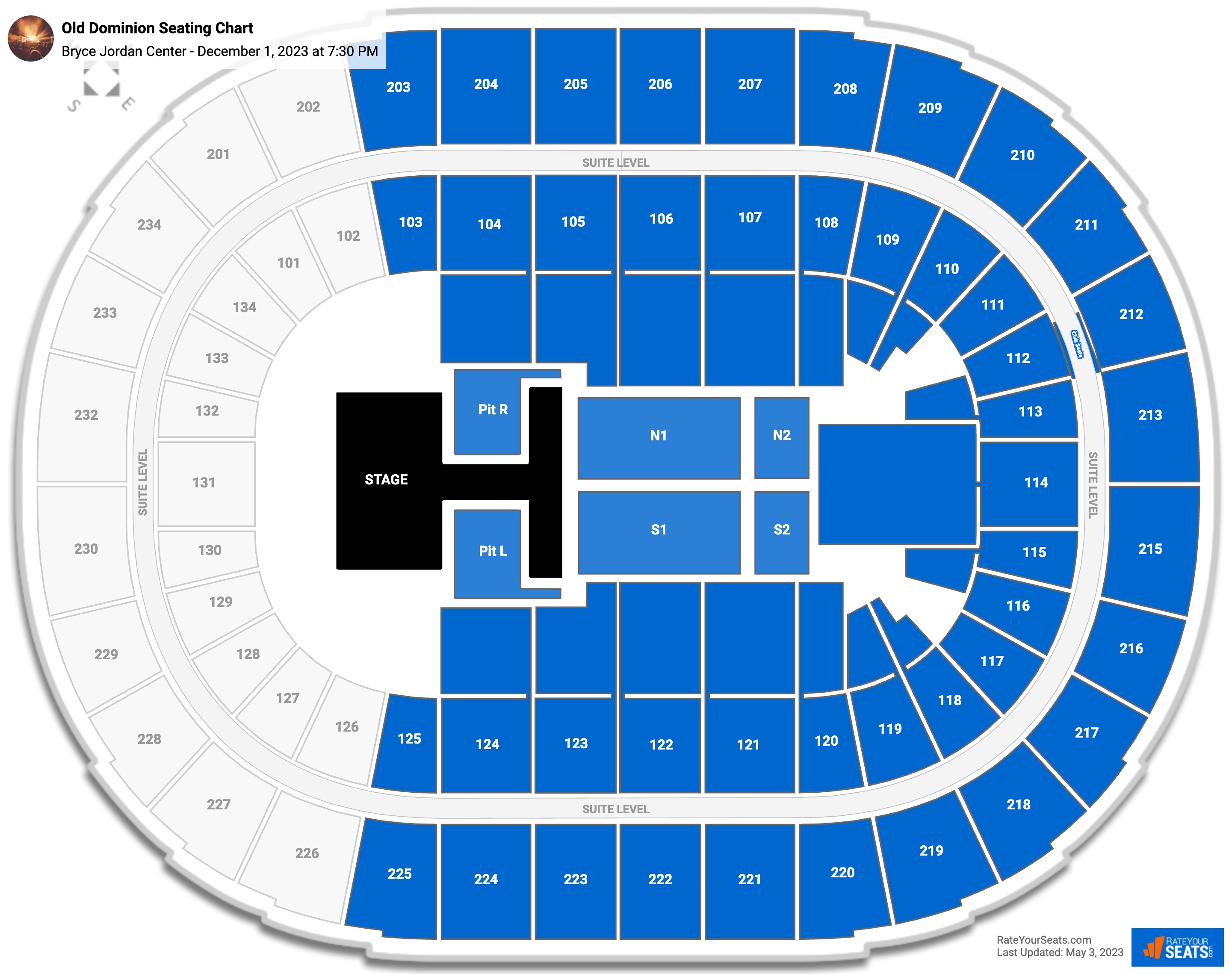 Bryce Jordan Center Concert Seating Chart