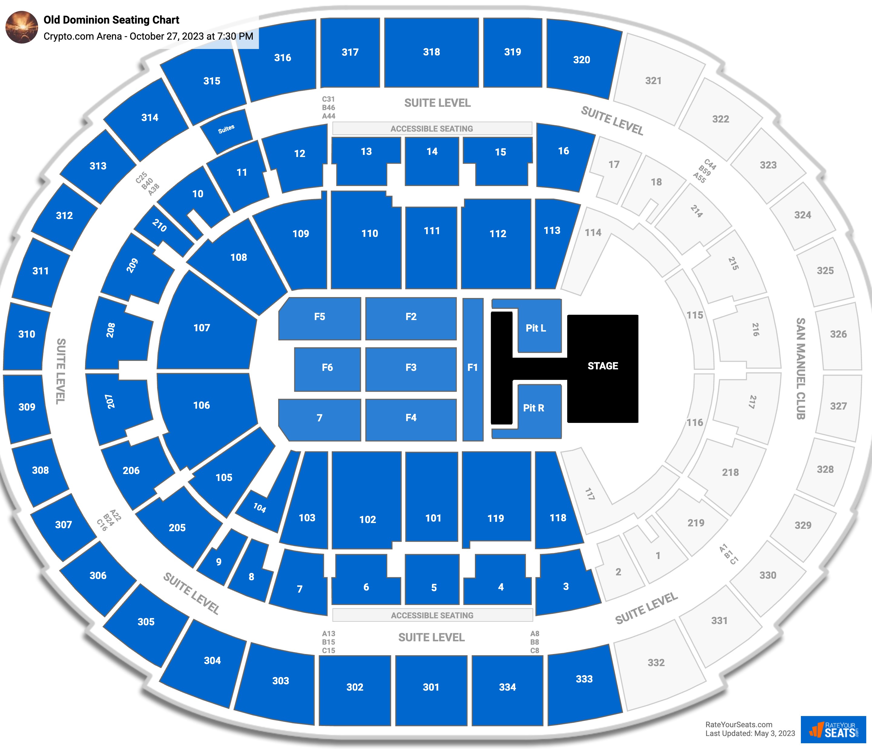 Arena Concert Seating Chart