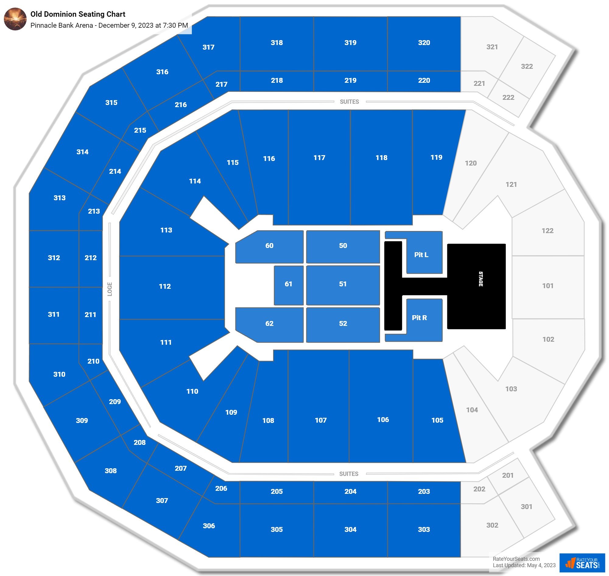 Pinnacle Bank Arena Concert Seating Chart