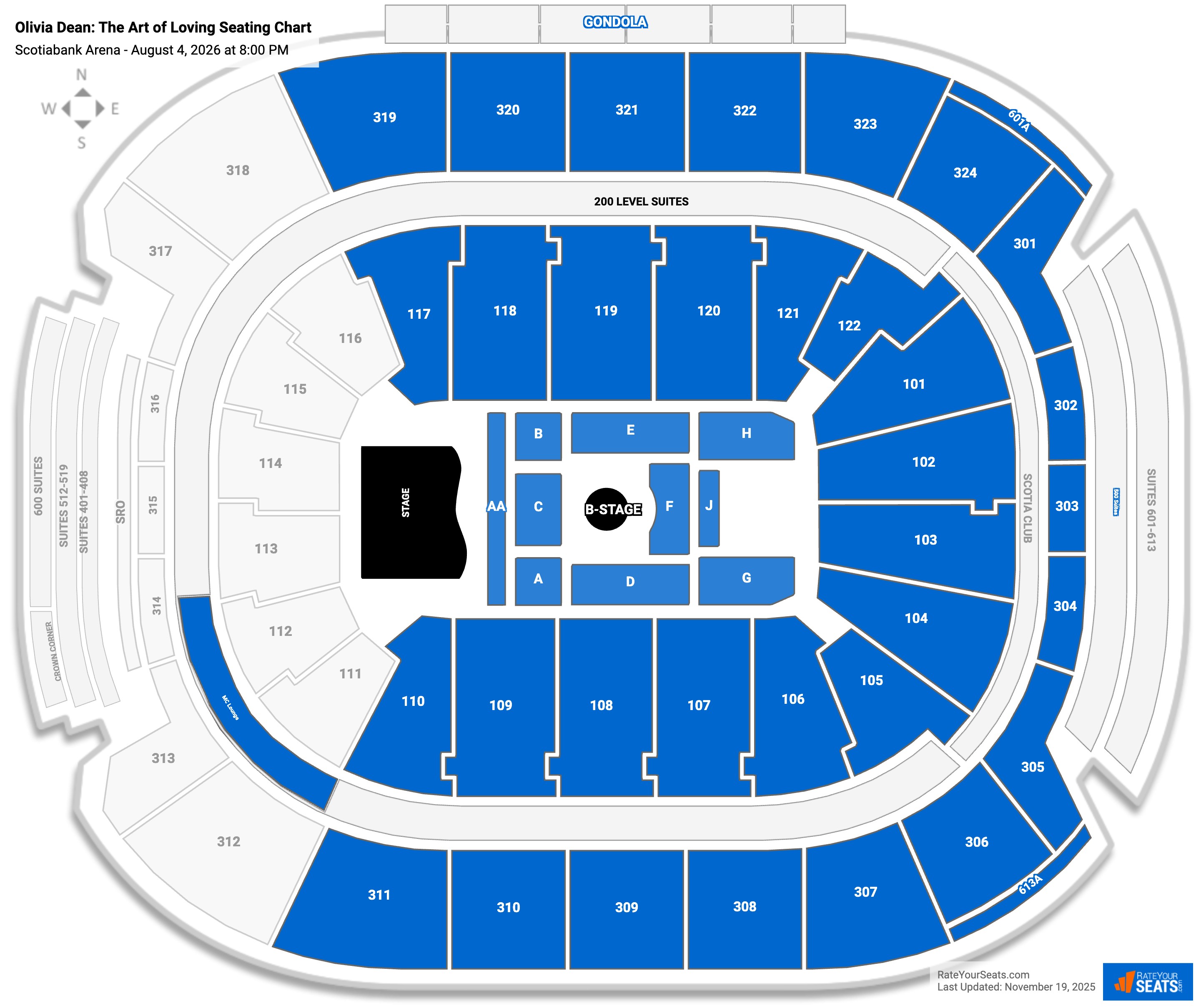 Olivia Dean: The Art of Loving seating chart Scotiabank Arena