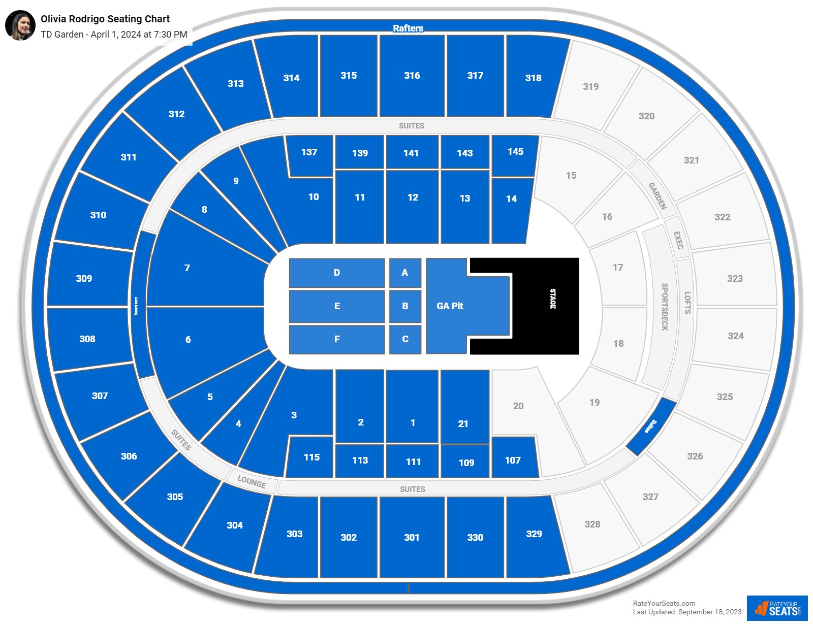 TD Garden Concert Seating Chart