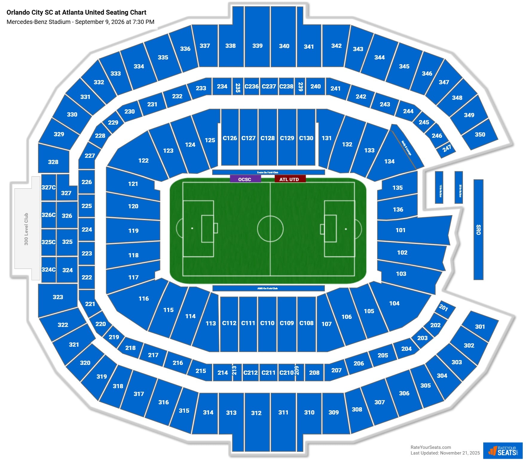 Orlando City SC at Atlanta United seating chart Mercedes-Benz Stadium