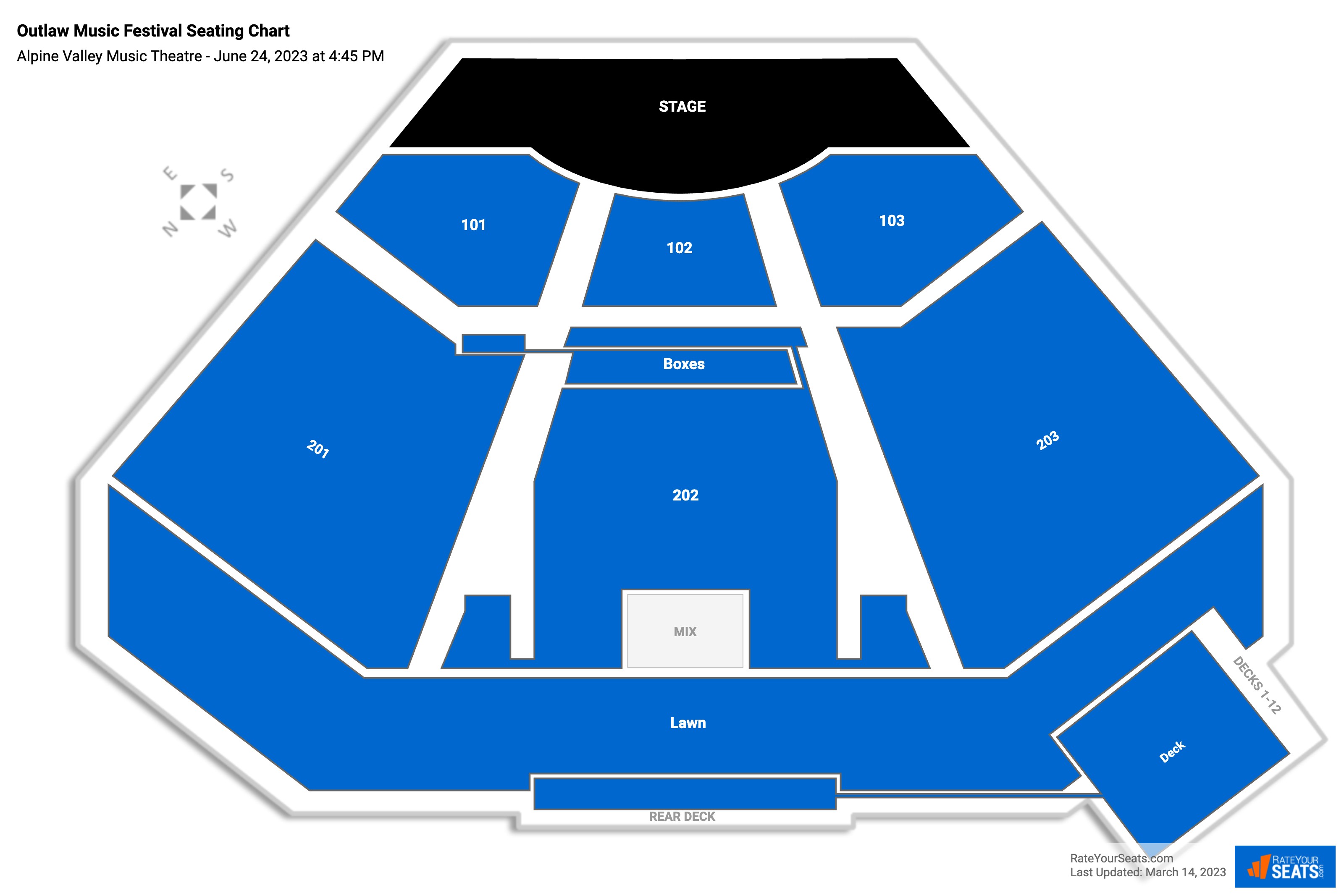 Alpine Valley Music Theatre Seating Chart