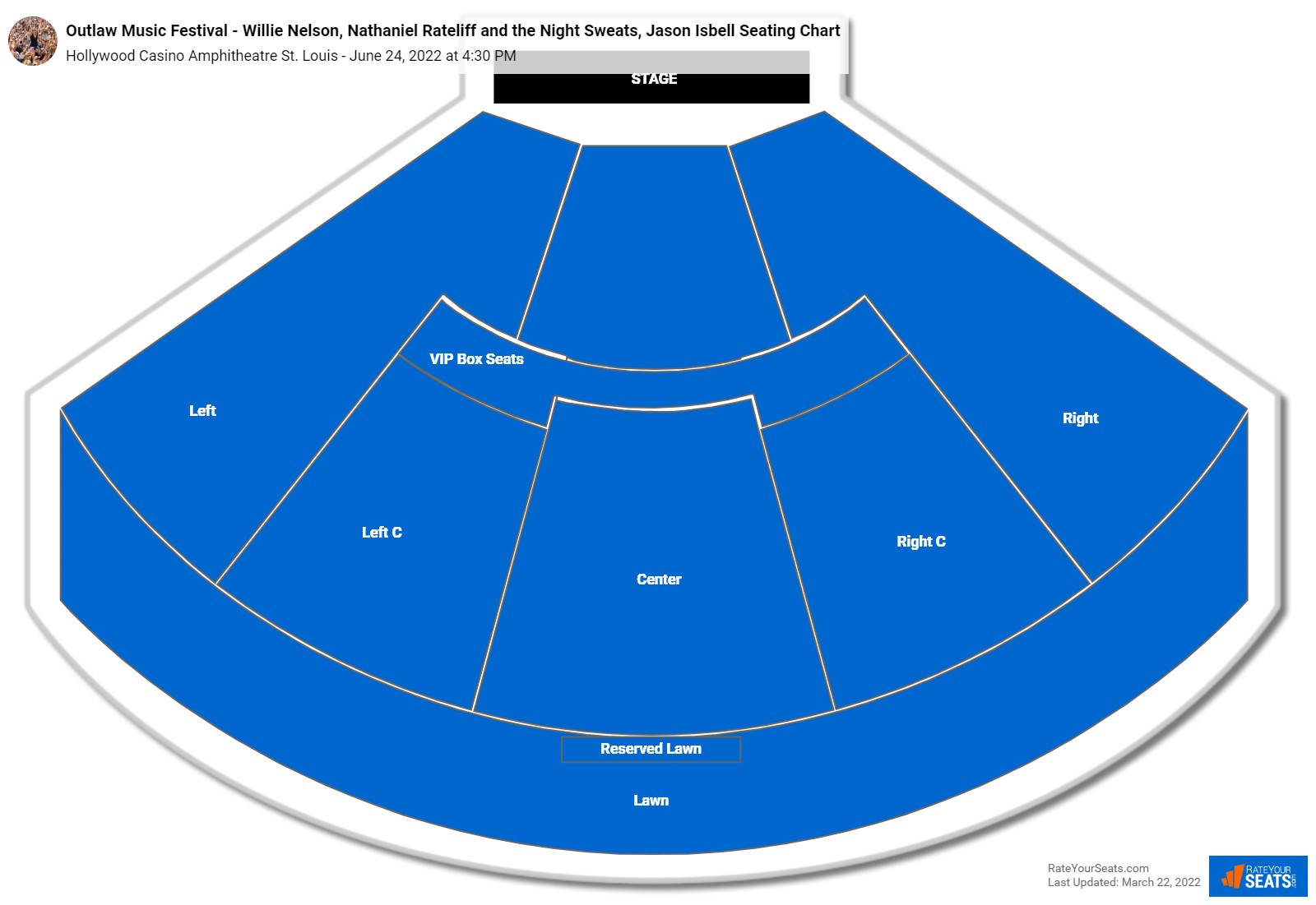 Outlaw Music Festival - Willie Nelson, Nathaniel Rateliff and the Night Sweats, Jason Isbell seating chart Hollywood Casino Amphitheatre St. Louis