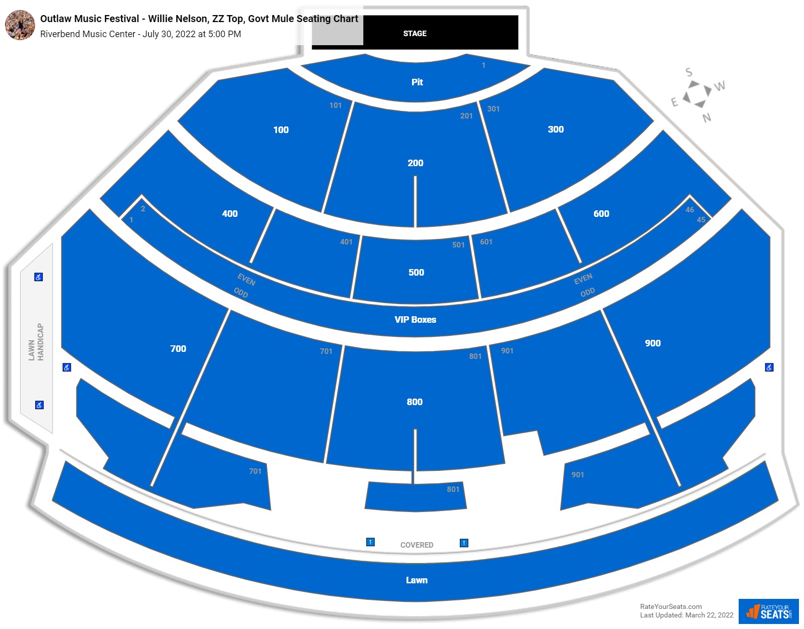 Outlaw Music Festival - Willie Nelson, ZZ Top, Govt Mule seating chart Riverbend Music Center