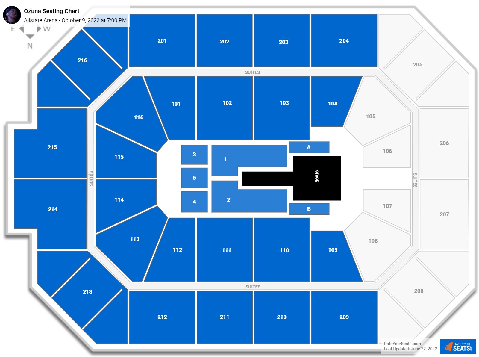 Ozuna seating chart Allstate Arena