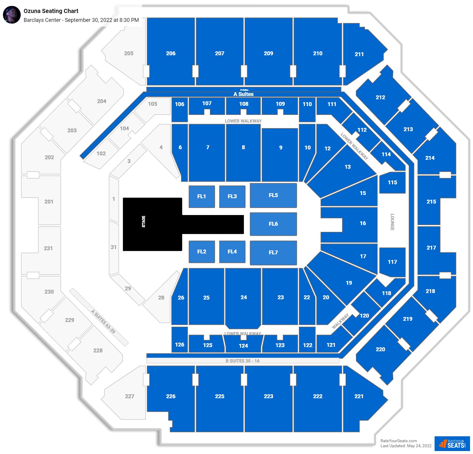 Ozuna seating chart Barclays Center