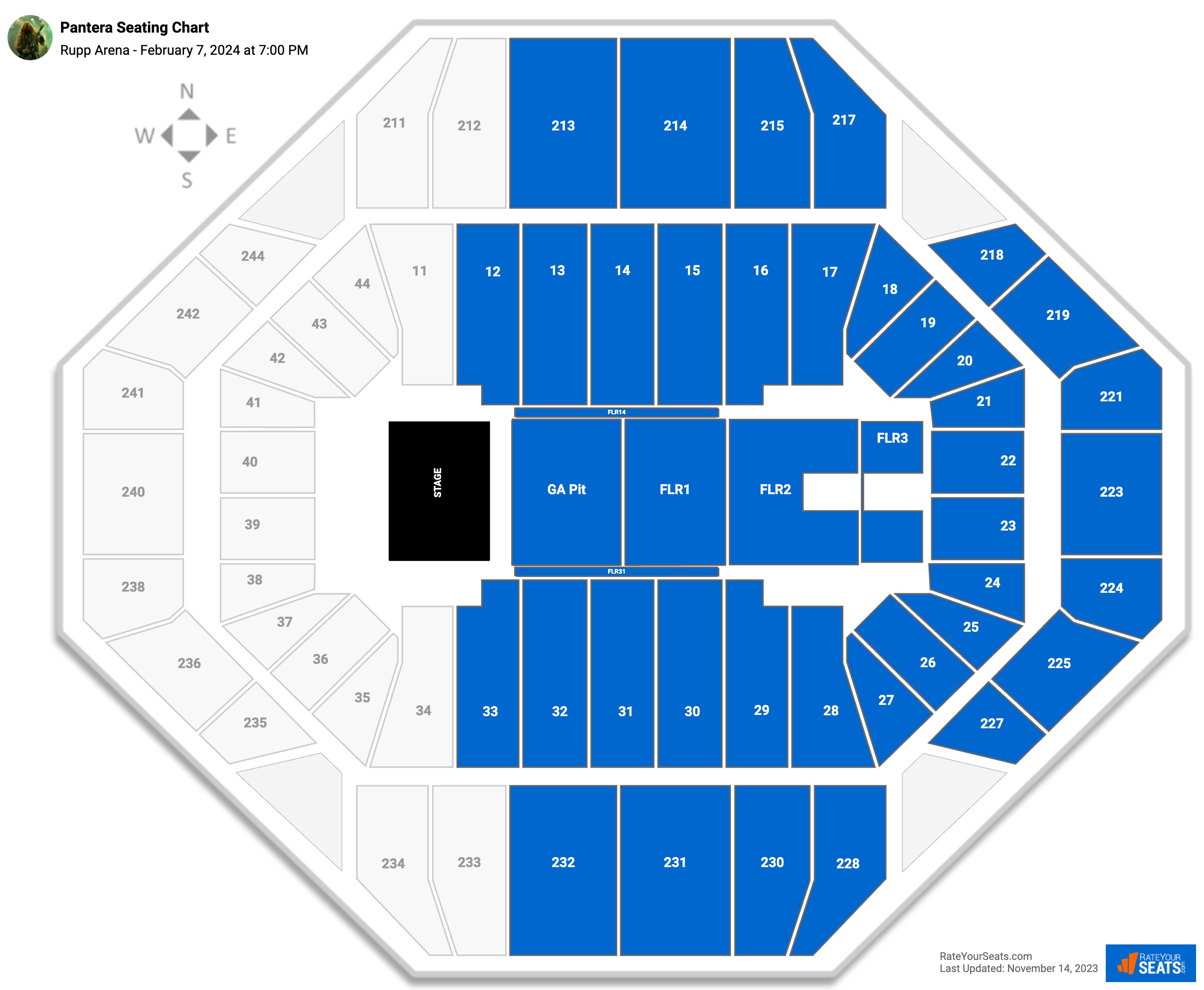 Rupp Arena Concert Seating Chart