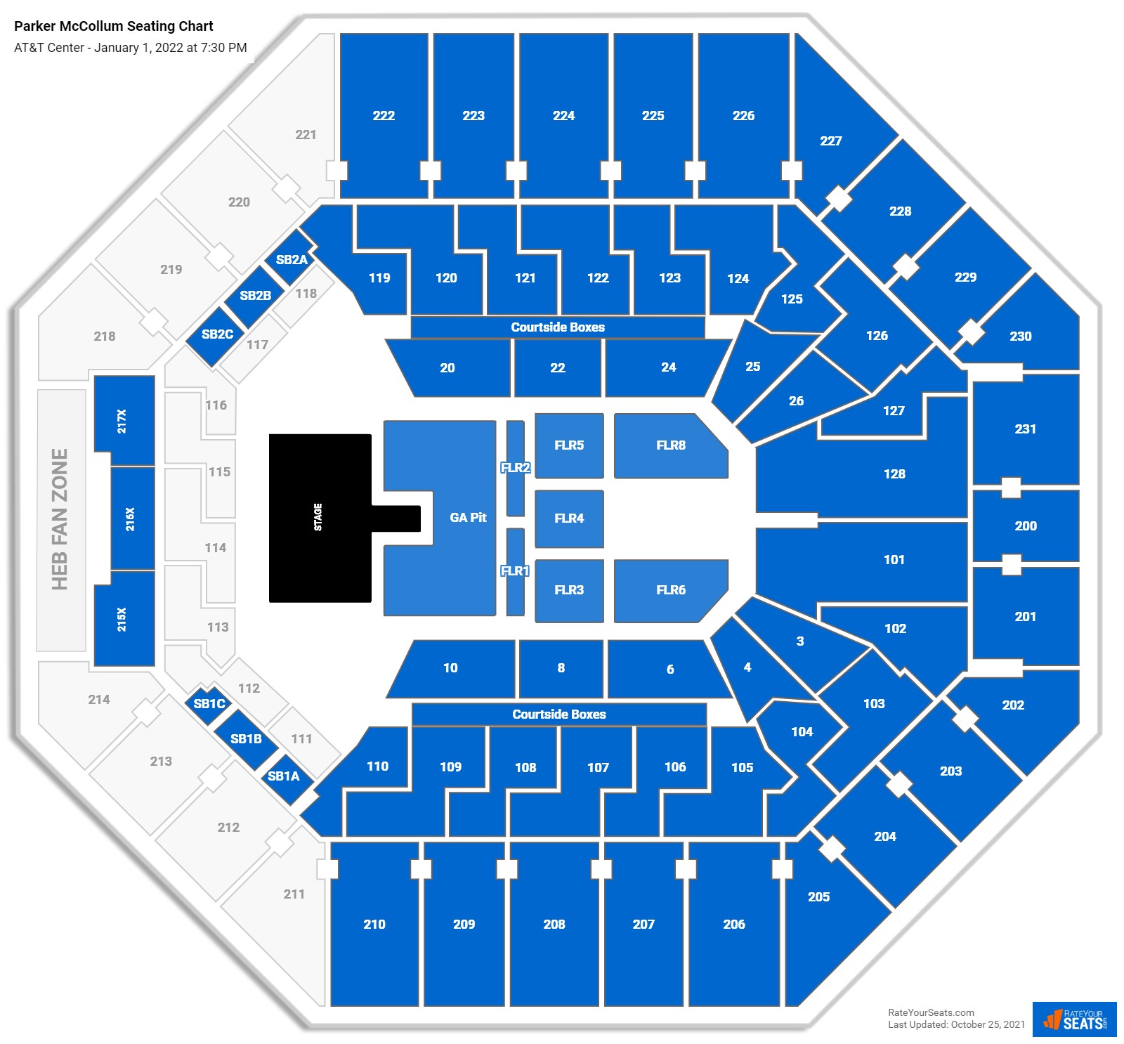 Parker McCollum seating chart AT&T Center