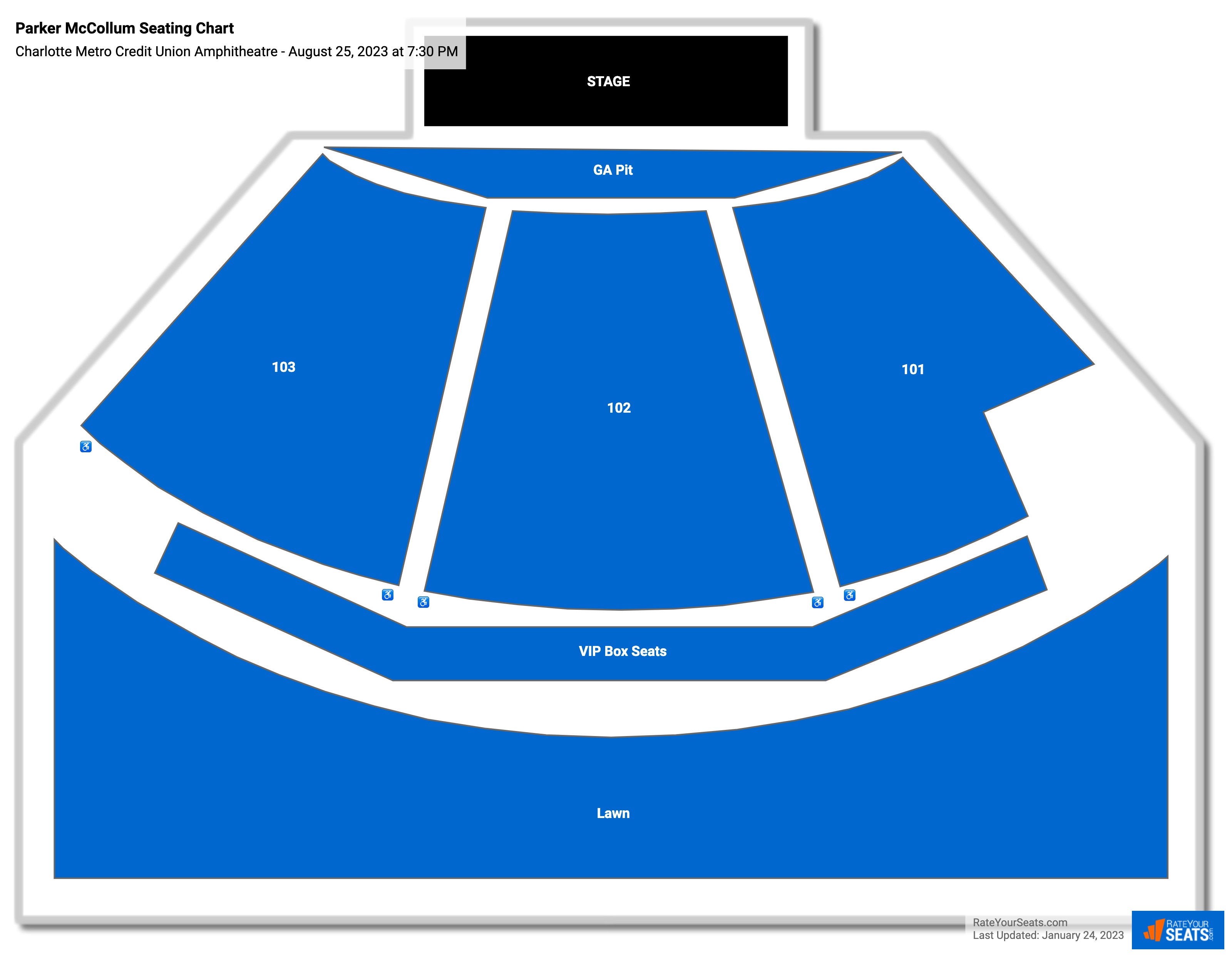 Parker McCollum seating chart Skyla Credit Union Amphitheatre