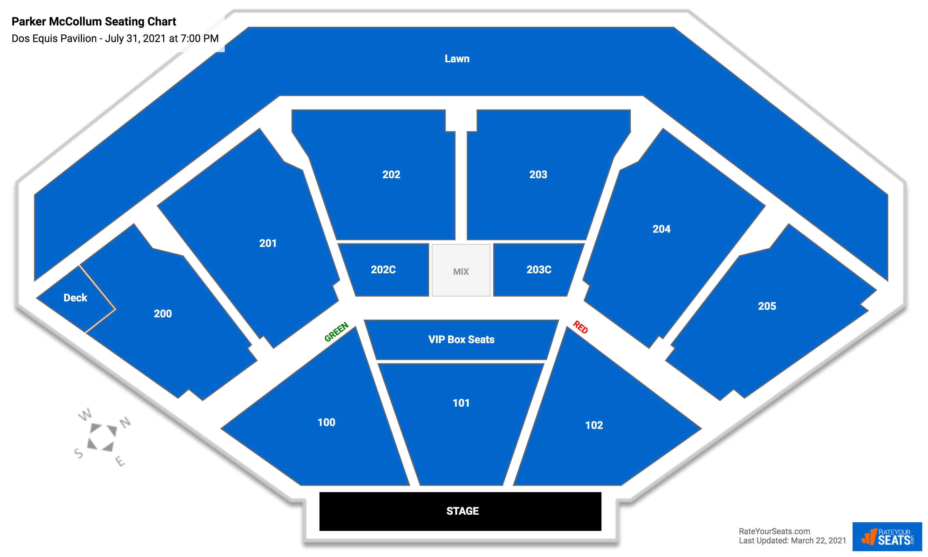 Parker McCollum seating chart Dos Equis Pavilion
