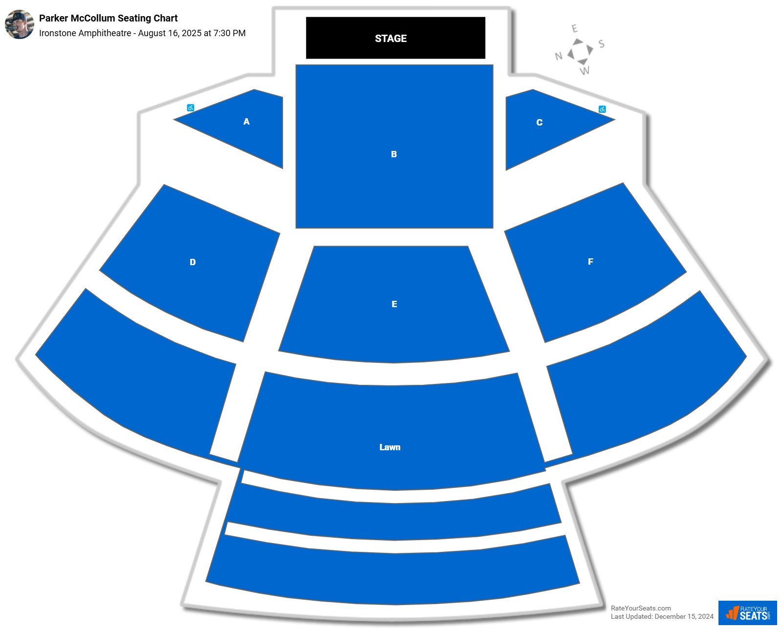 Parker McCollum seating chart Ironstone Amphitheatre