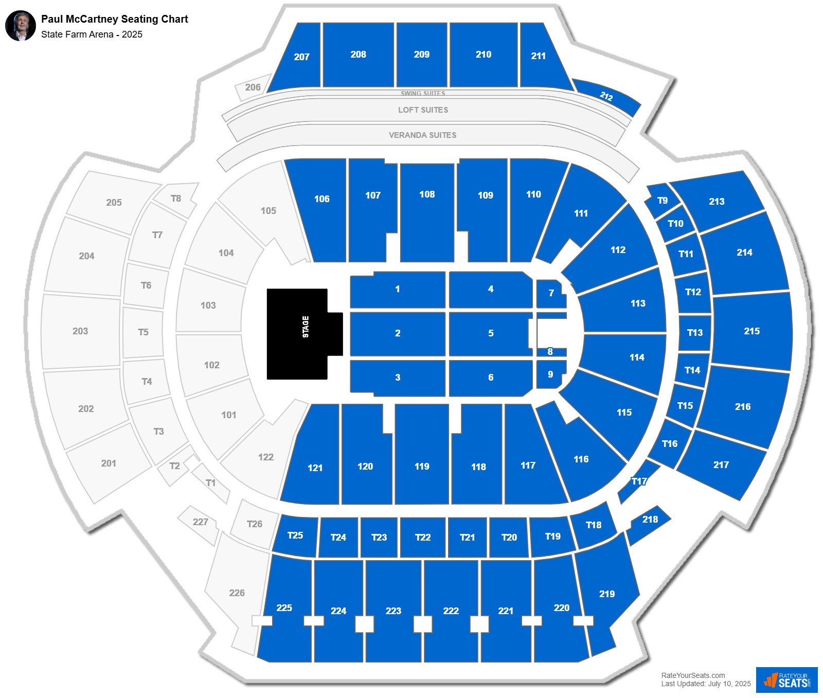 Paul McCartney seating chart State Farm Arena