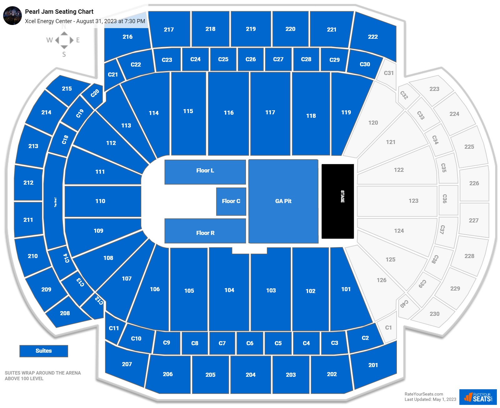Xcel Energy Center Concert Seating Chart