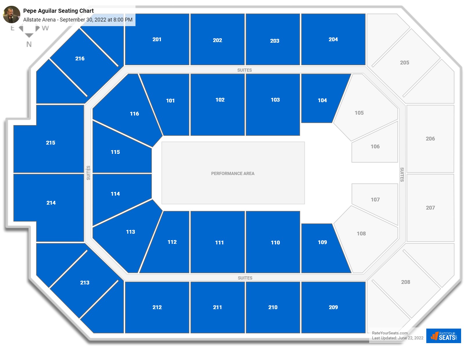 Pepe Aguilar seating chart Allstate Arena