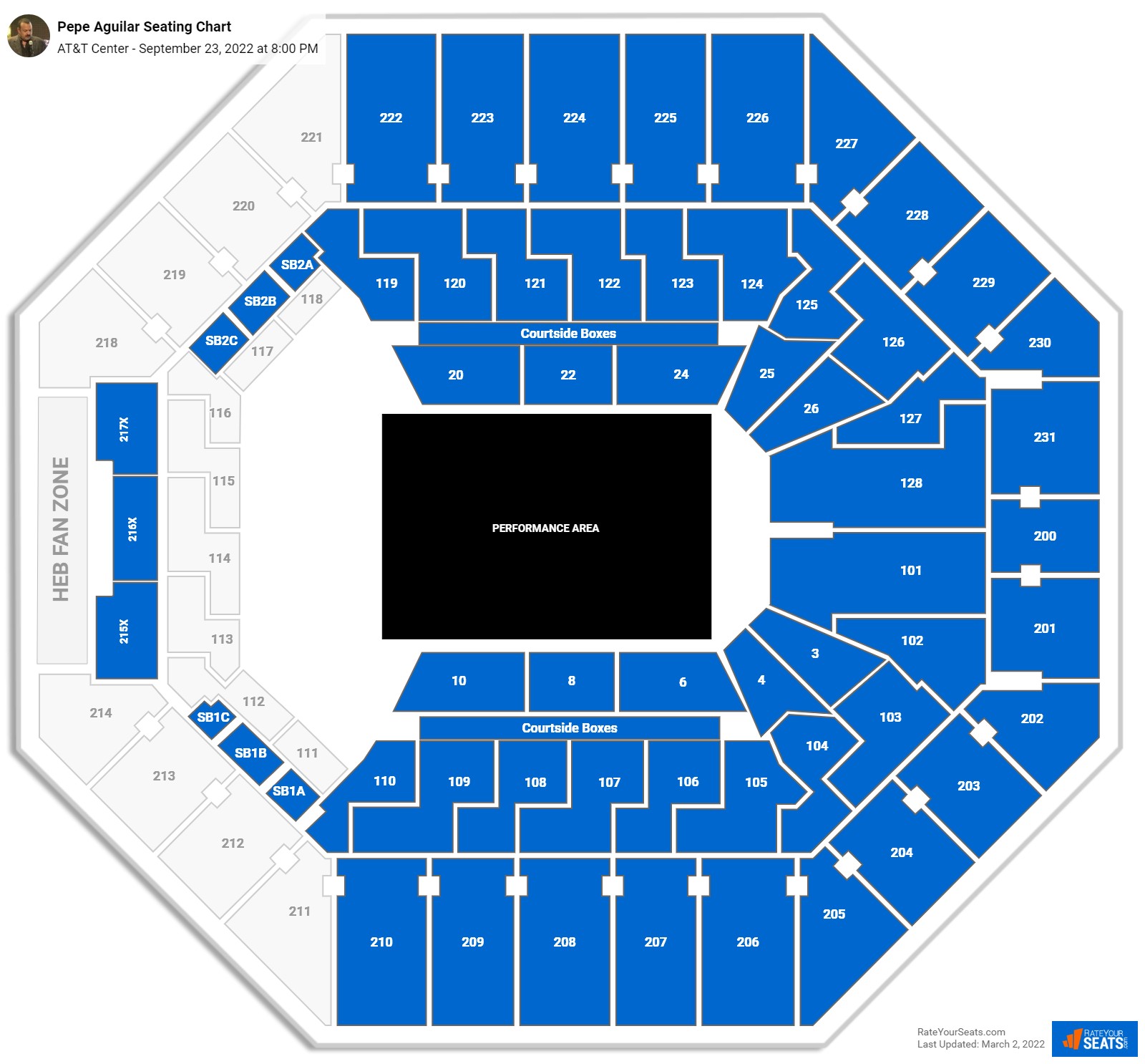 Pepe Aguilar seating chart AT&T Center