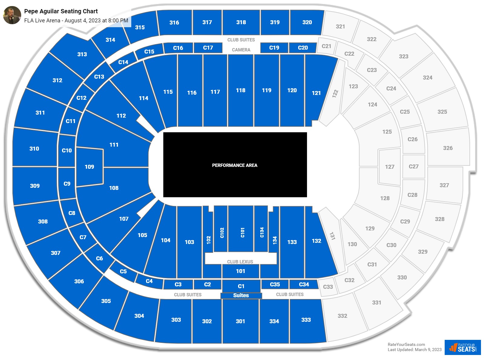 Pepe Aguilar seating chart FLA Live Arena