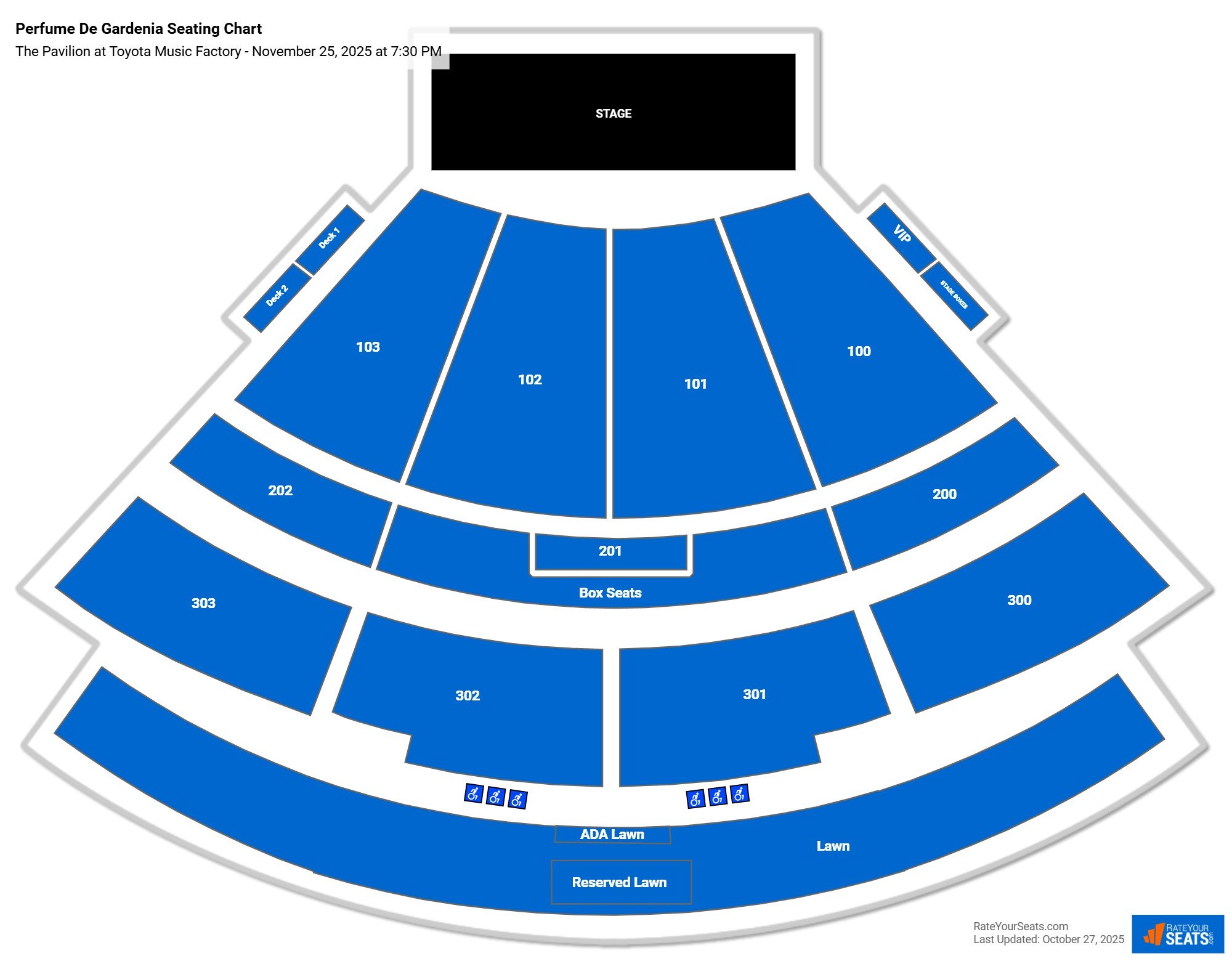 Perfume De Gardenia seating chart The Pavilion at Toyota Music Factory