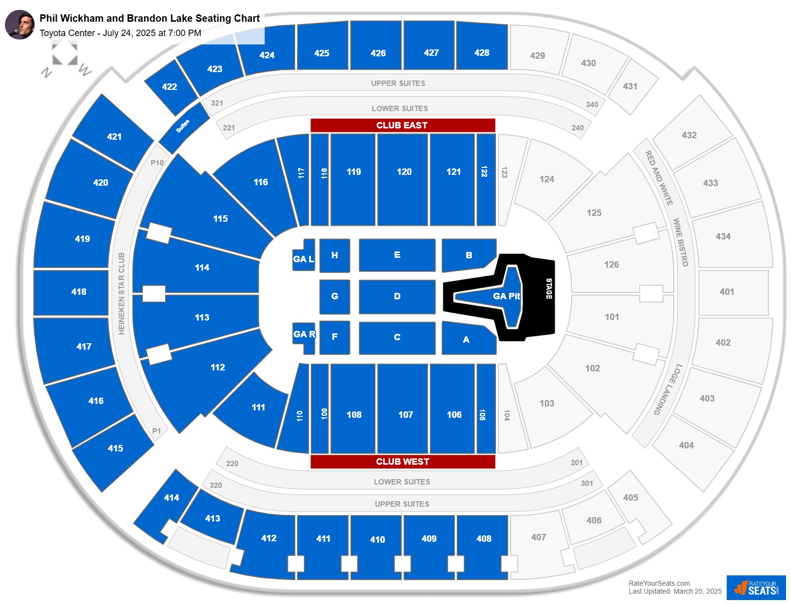Phil Wickham and Brandon Lake seating chart Toyota Center