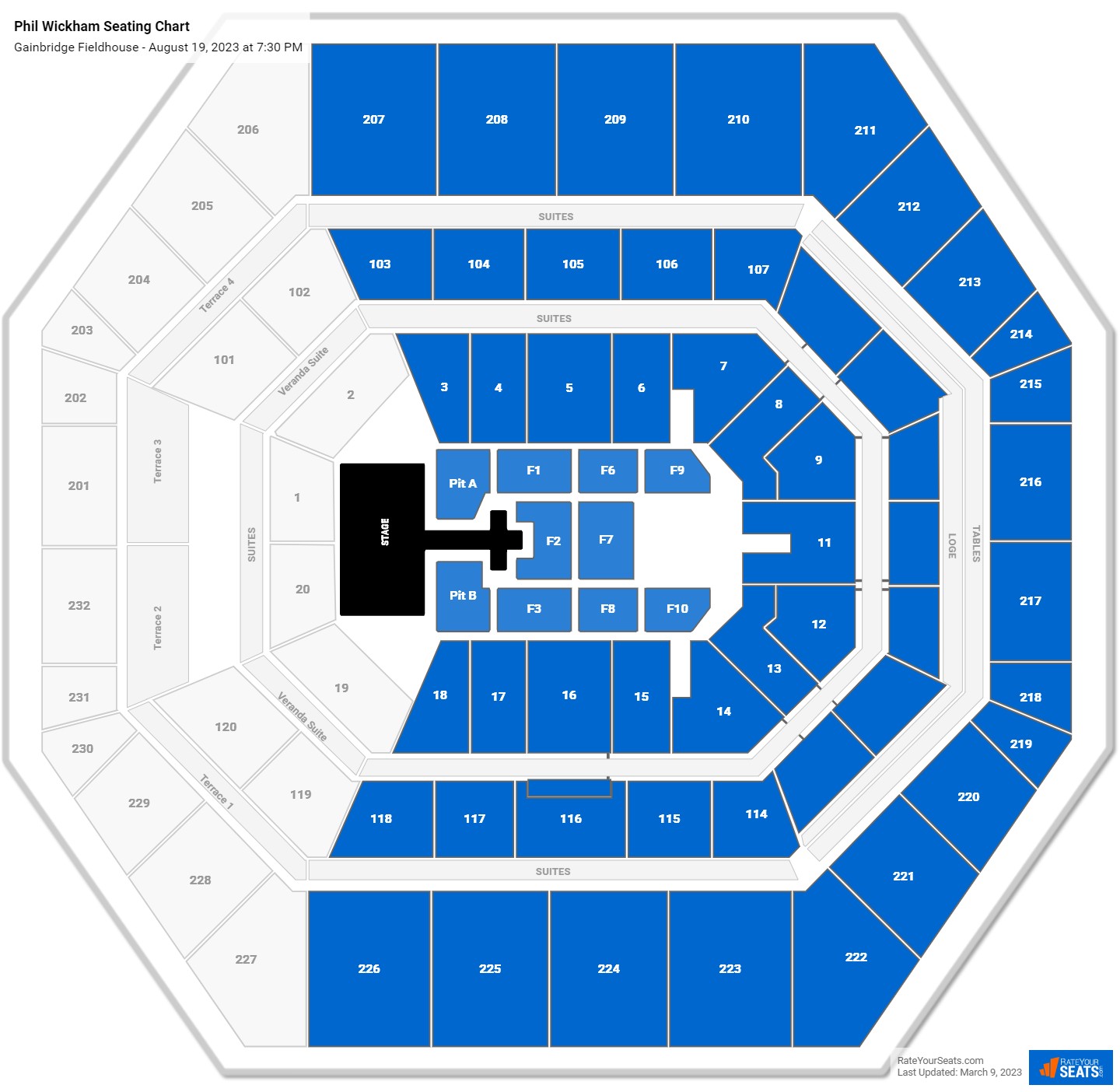 Phil Wickham and Brandon Lake seating chart Gainbridge Fieldhouse