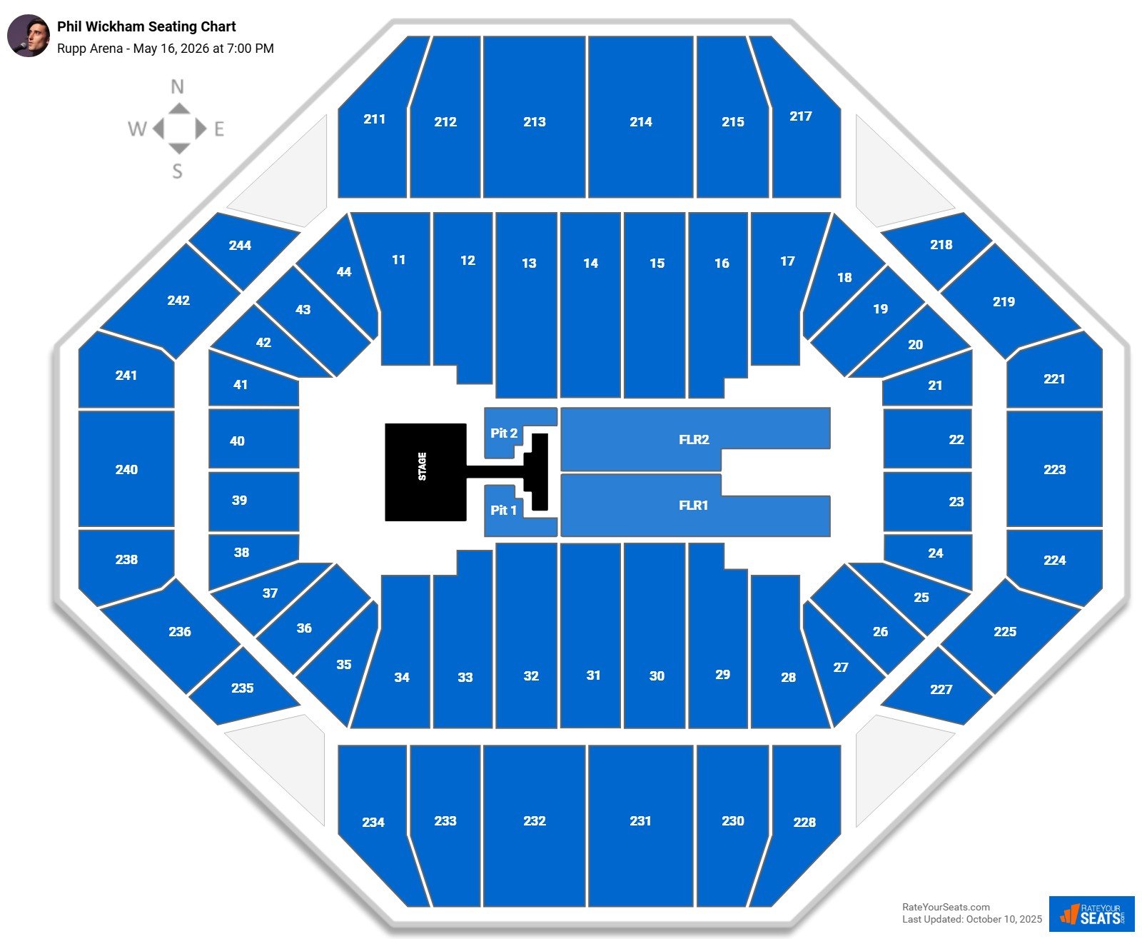 Phil Wickham seating chart Rupp Arena