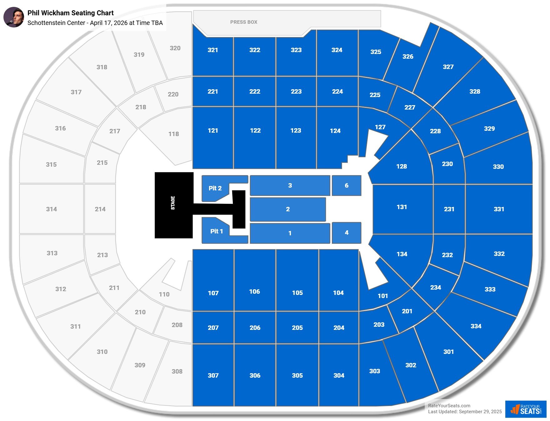 Phil Wickham seating chart Schottenstein Center