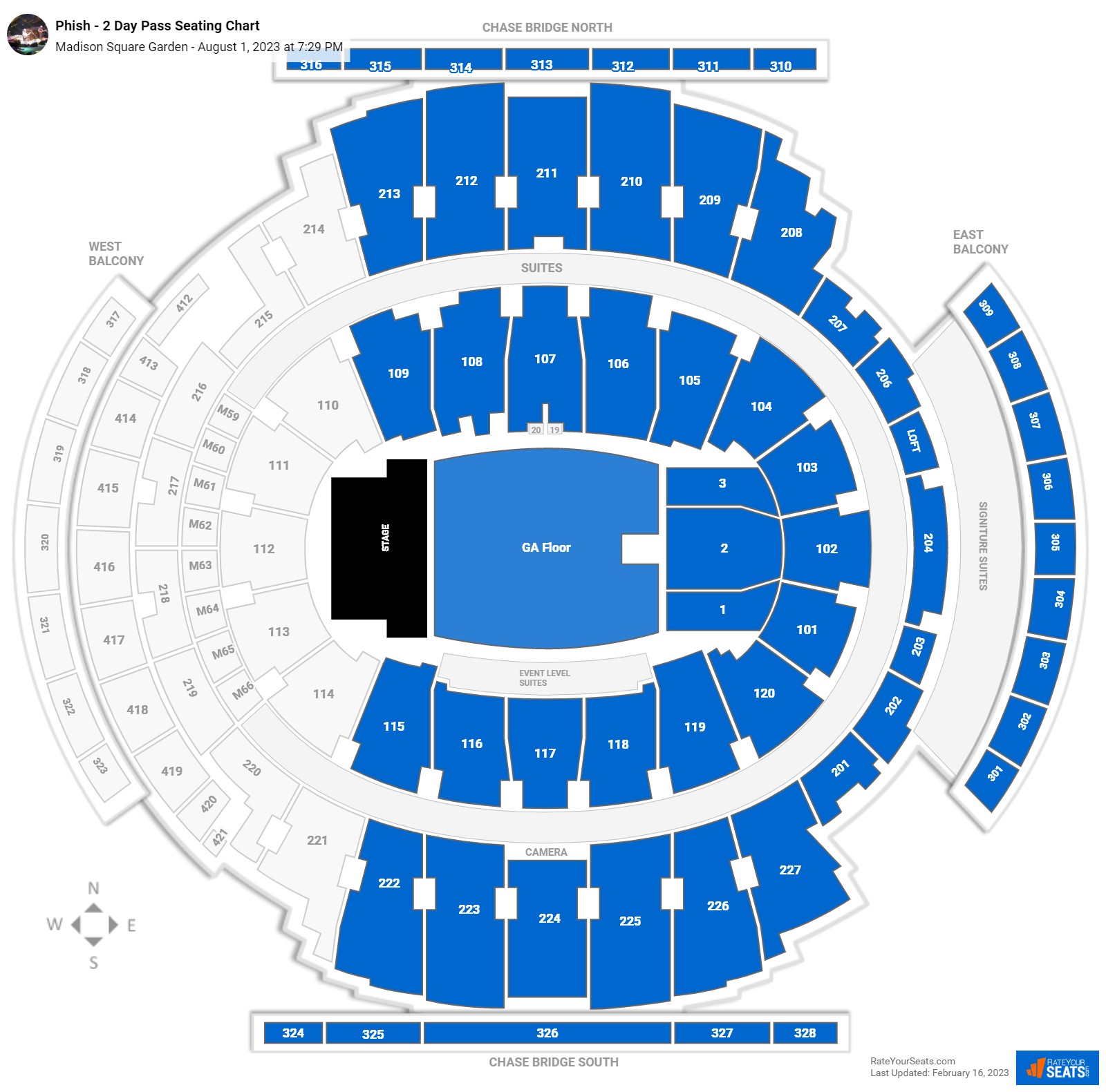 Phish - 2 Day Pass seating chart Madison Square Garden
