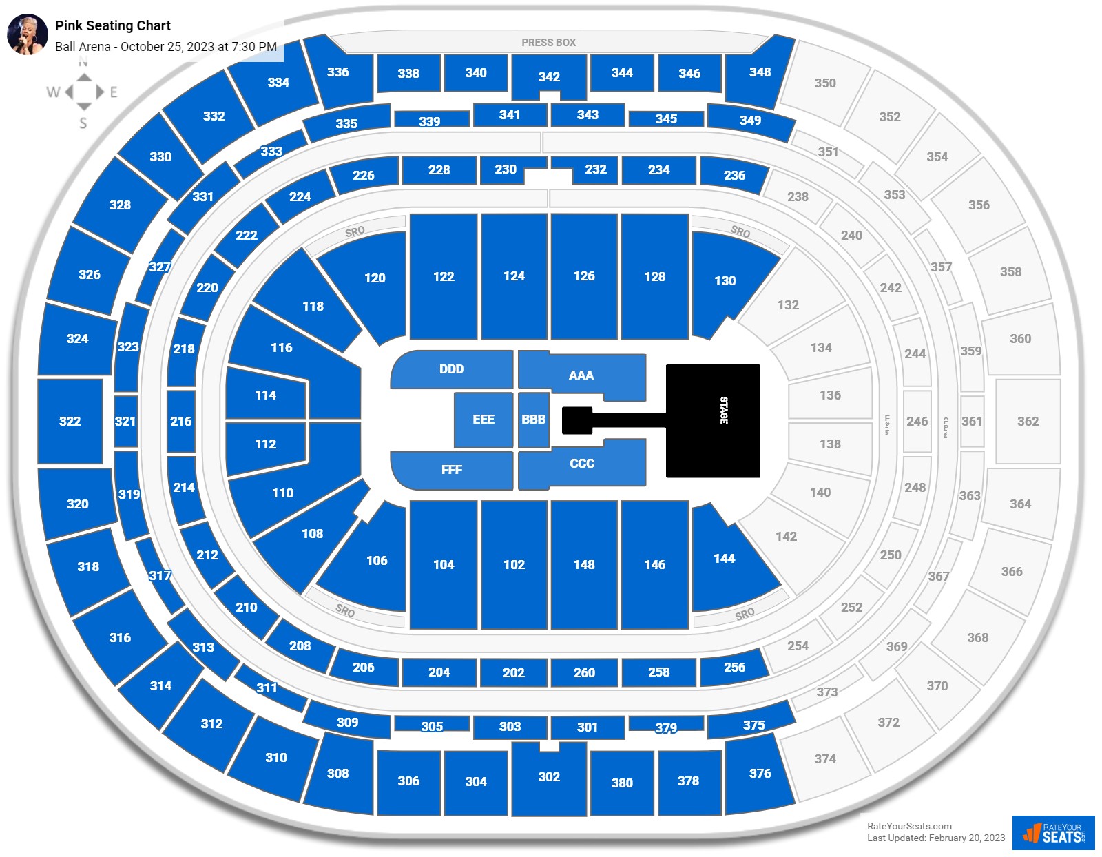 Ball Arena Concert Seating Chart