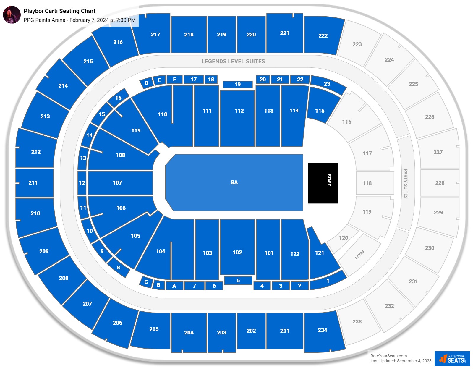PPG Paints Arena Concert Seating Chart