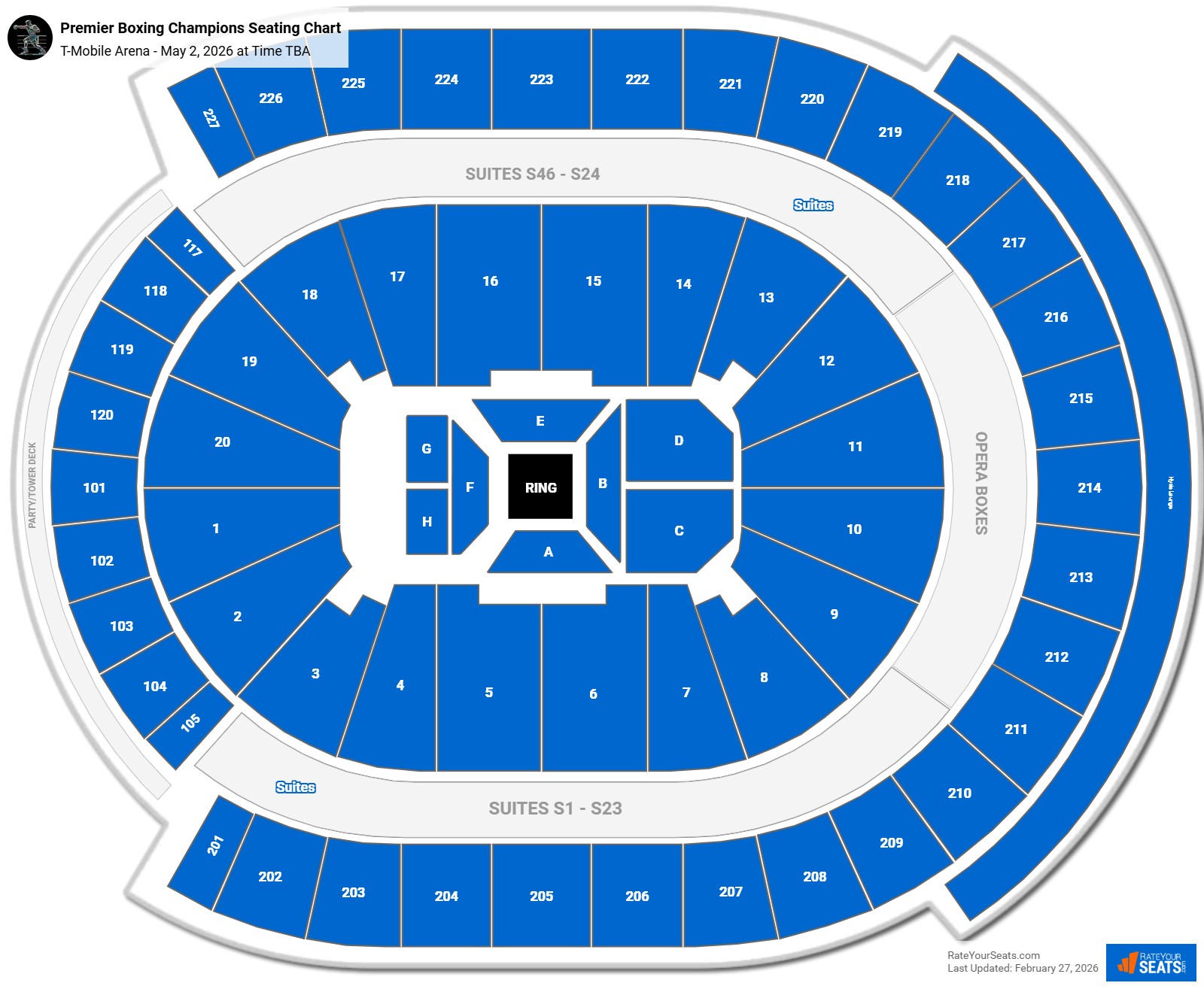 Premier Boxing Champions seating chart T-Mobile Arena