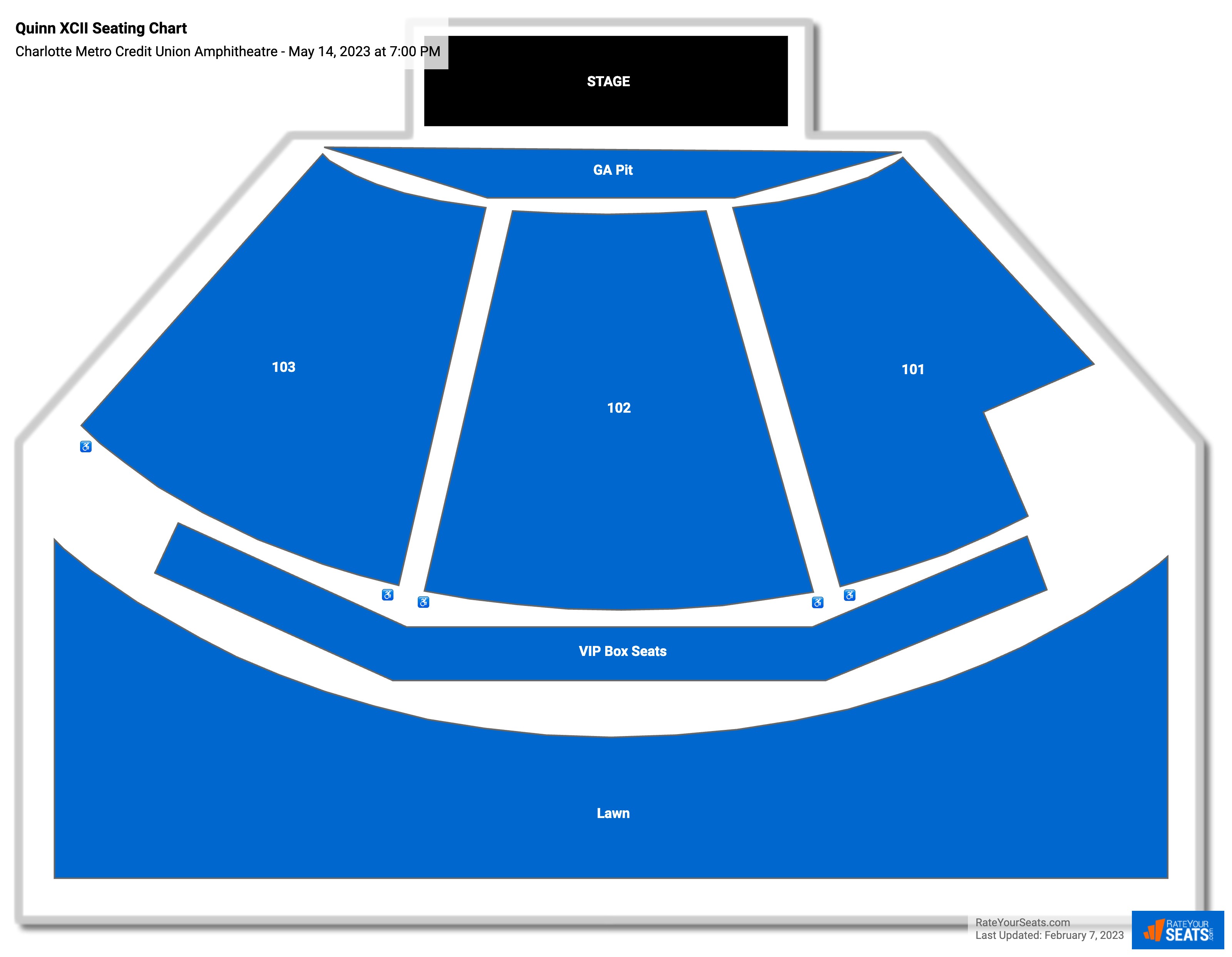 Quinn XCII seating chart Skyla Credit Union Amphitheatre
