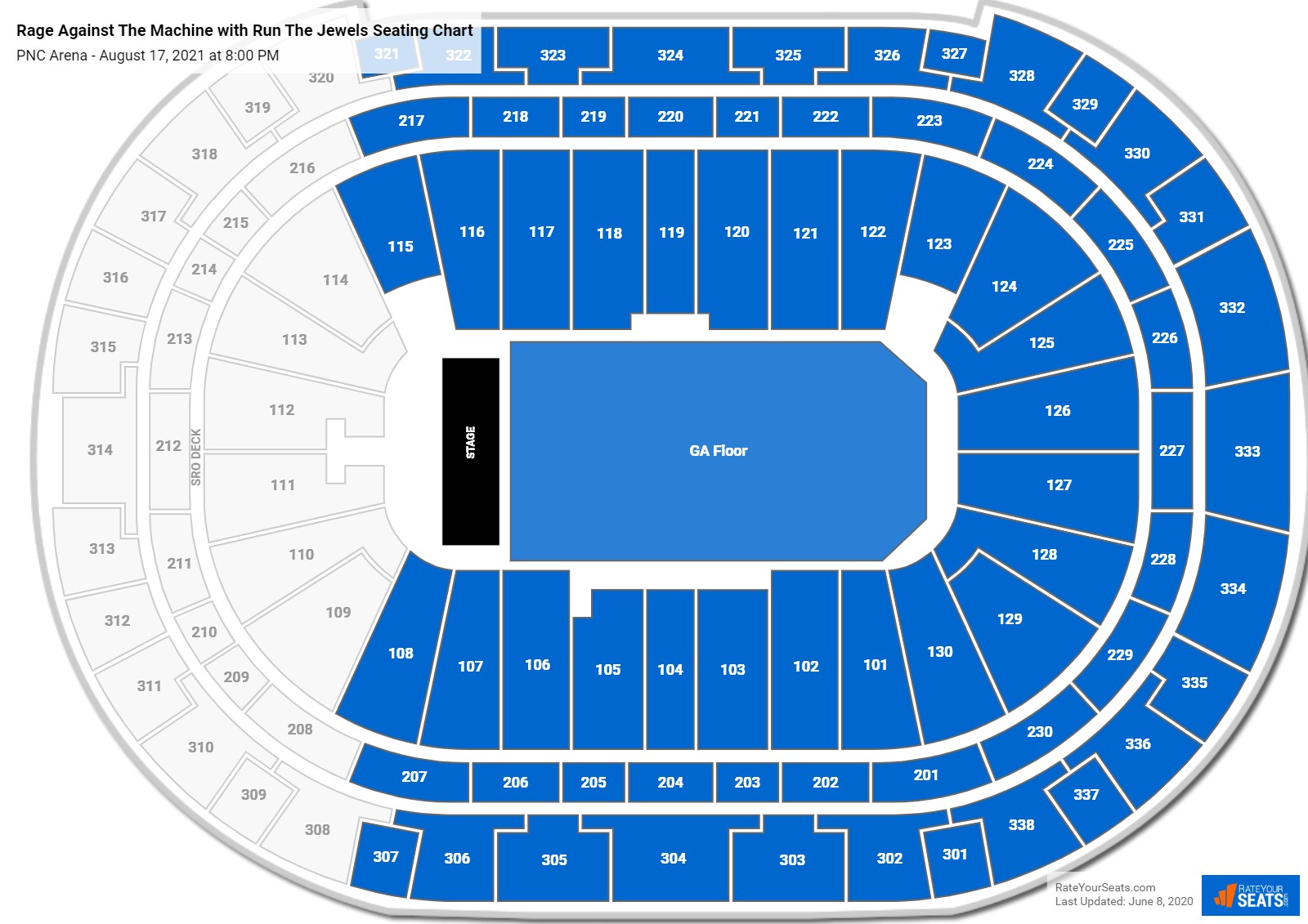 Rage Against The Machine with Run The Jewels seating chart PNC Arena