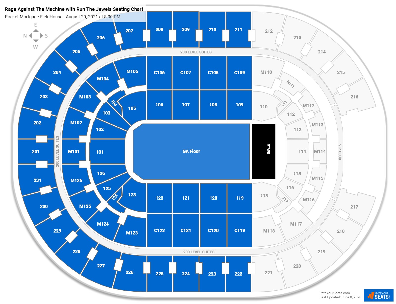 Rage Against The Machine with Run The Jewels seating chart Rocket Mortgage FieldHouse