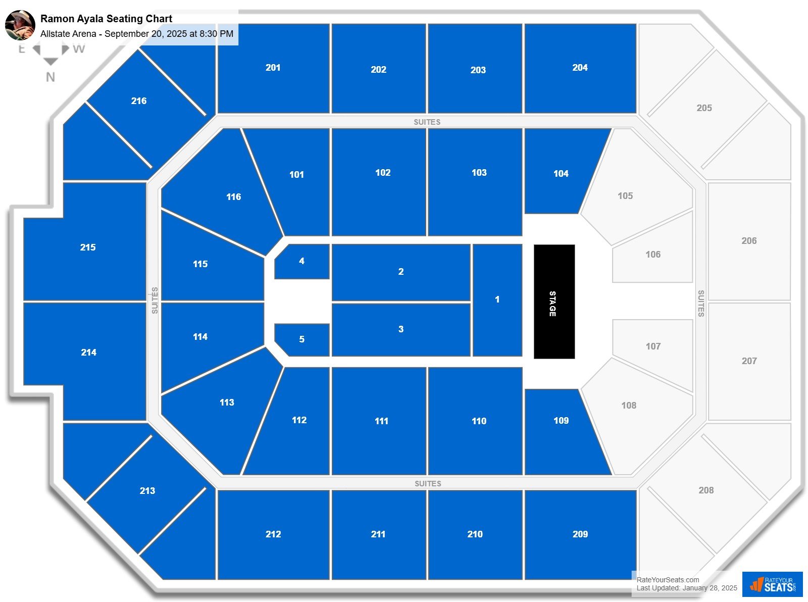 Ramon Ayala seating chart Allstate Arena