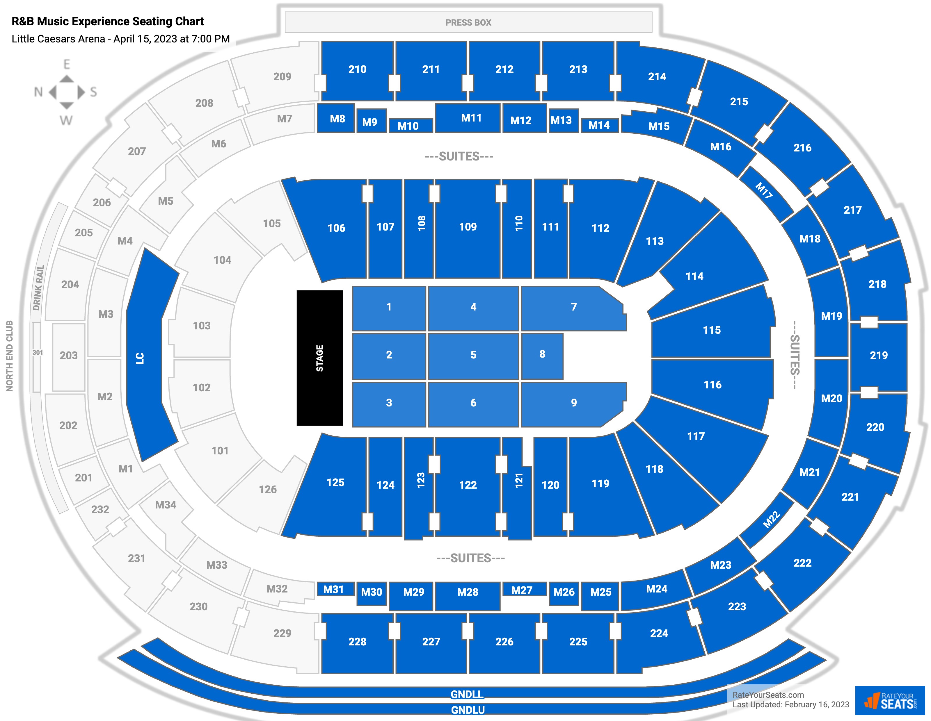 R&B Music Experience - Tyrese seating chart Little Caesars Arena