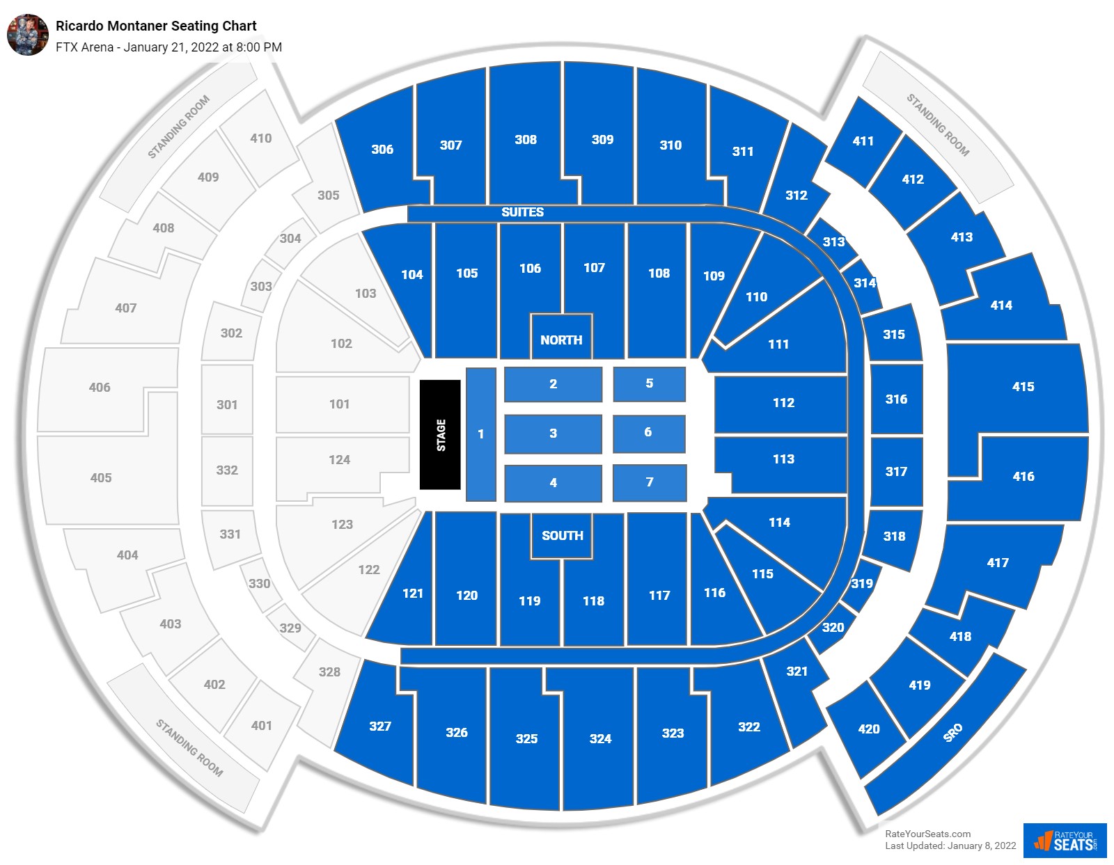 Ricardo Montaner seating chart FTX Arena