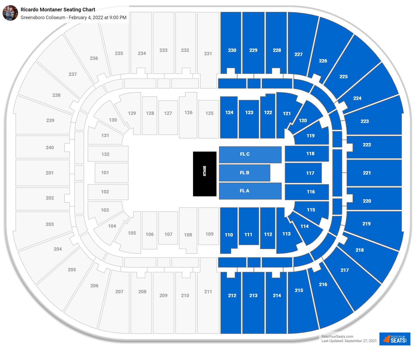 Ricardo Montaner seating chart Greensboro Coliseum