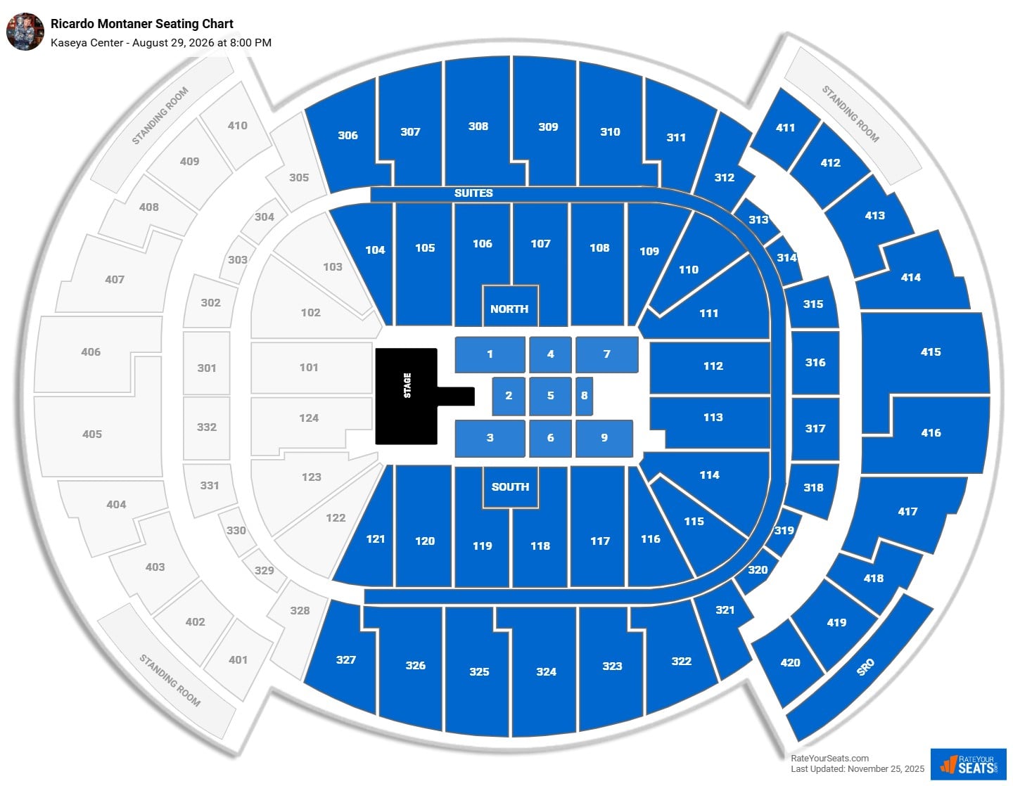Ricardo Montaner seating chart Kaseya Center